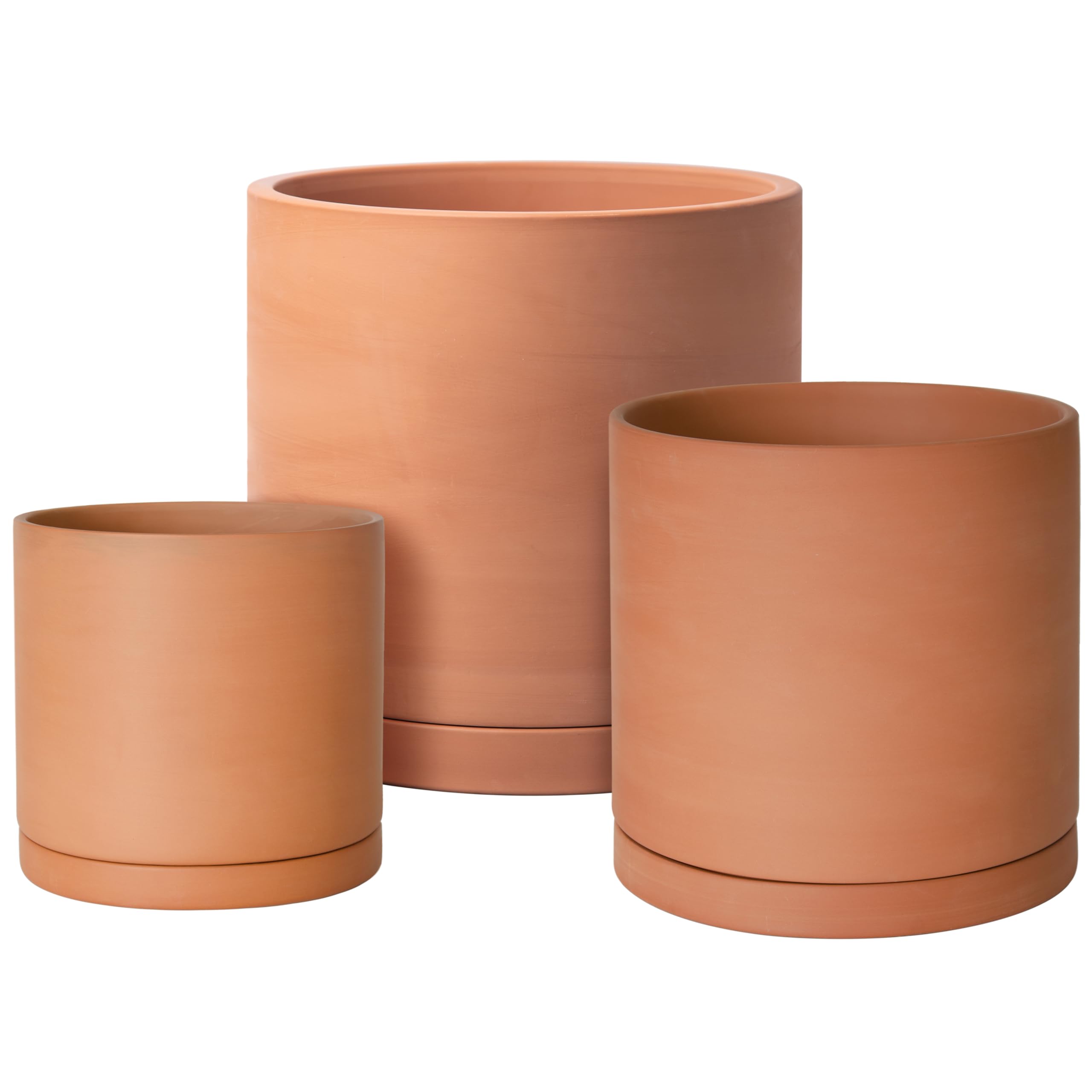 Terracotta Plant Pots with Drainage Hole & Saucer - 7.8