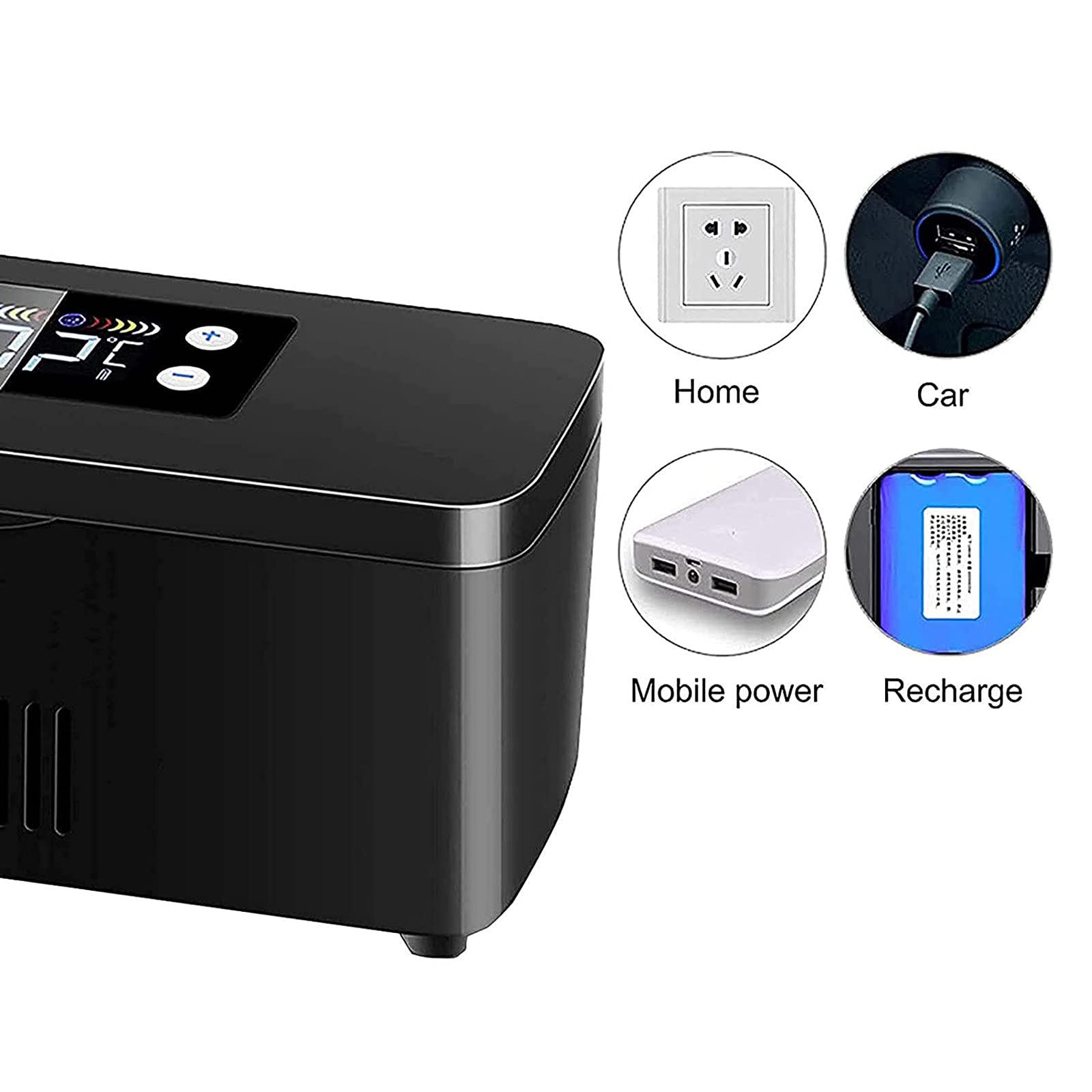 Portable Insulin Cooler Travel Case - LCD Screen Medical Fridge with 10200mAh Battery for Diabetic Medicine Storage | Perfect for Home, Travel, Car & Airplane Use | Large Capacity & Dual Battery System