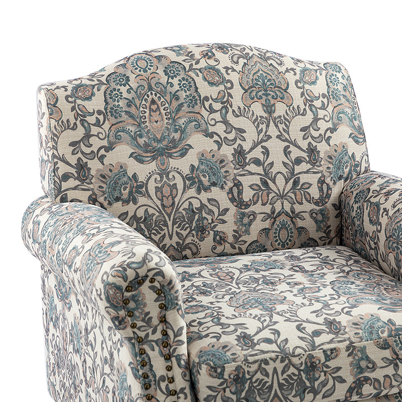 Matteo Upholstered Armchair with Nailhead Trim - Modern Accent Chair for Living Room, Bedroom & Office - Comfortable Lounge Chair with Stylish Nailhead Detailing
