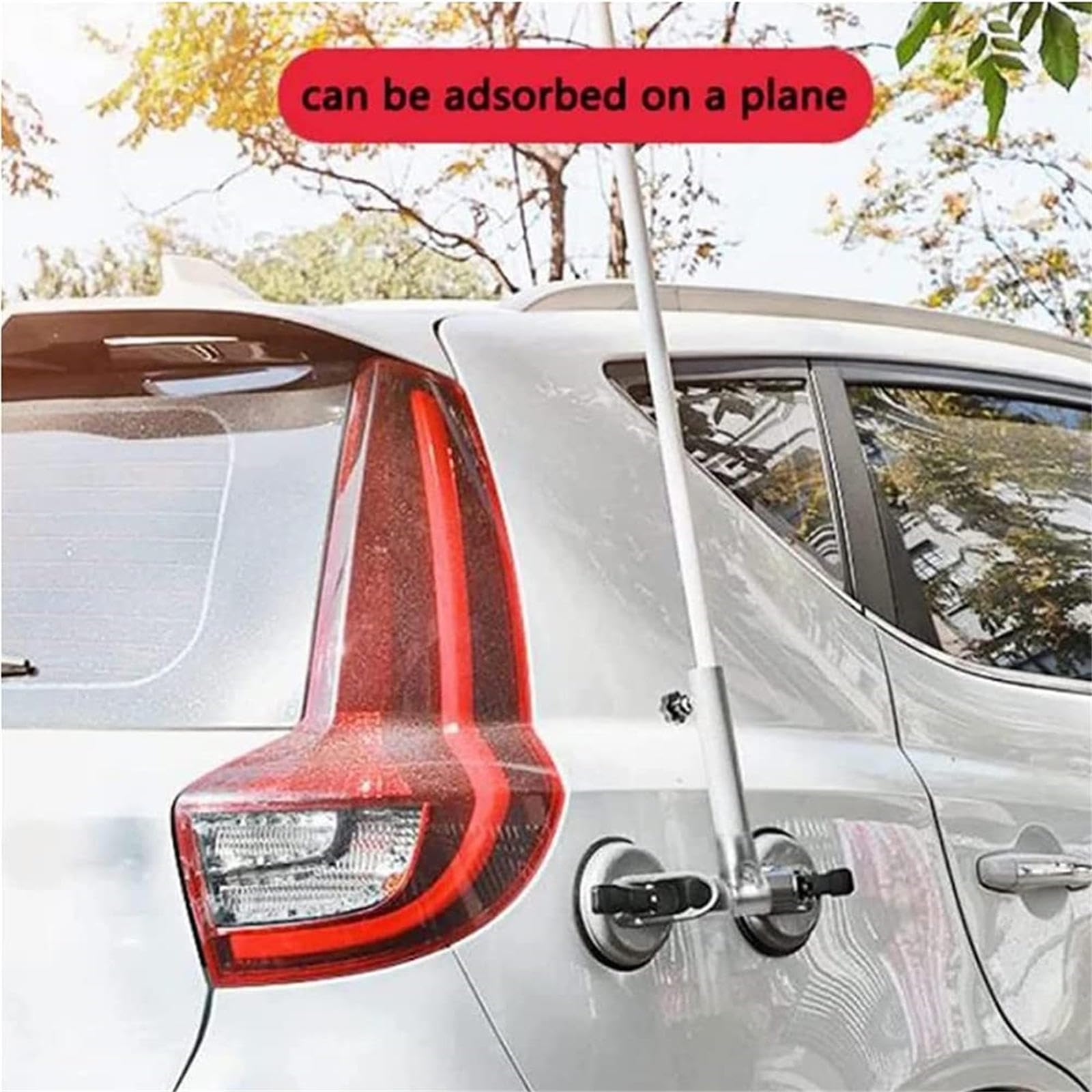 Upgrade Universal Suction Cup Flagpole Holder - Compatible with SUV, Truck, Yachts, ATV & UTV | Perfect for Road Trips, Tailgating & Marine Adventures