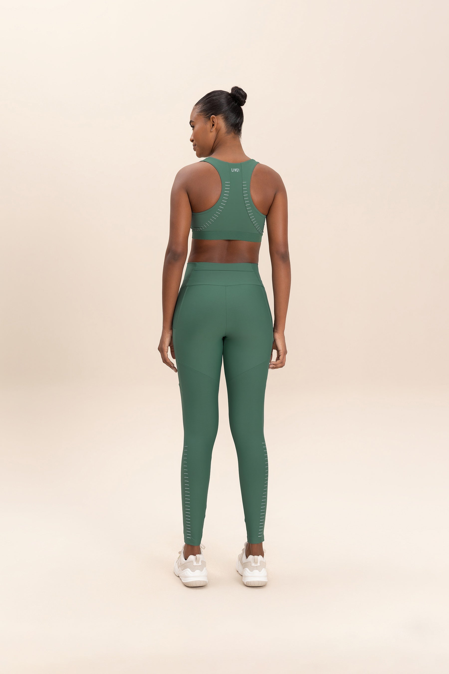 Reflex Speed Pea Leggings for Women - High Performance Workout Leggings with Moisture Wicking & 4-Way Stretch - Perfect for Running, Yoga, Gym & Activewear