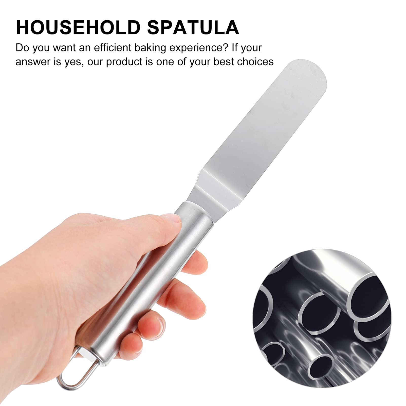 3-Piece Stainless Steel Spatula Set - Cake Icing Spatula, Cream Scraper & Kitchen Utensil for Baking, Cake Decorating & Pastry Making - Durable, Portable & Easy to Clean for Home & Professional Use