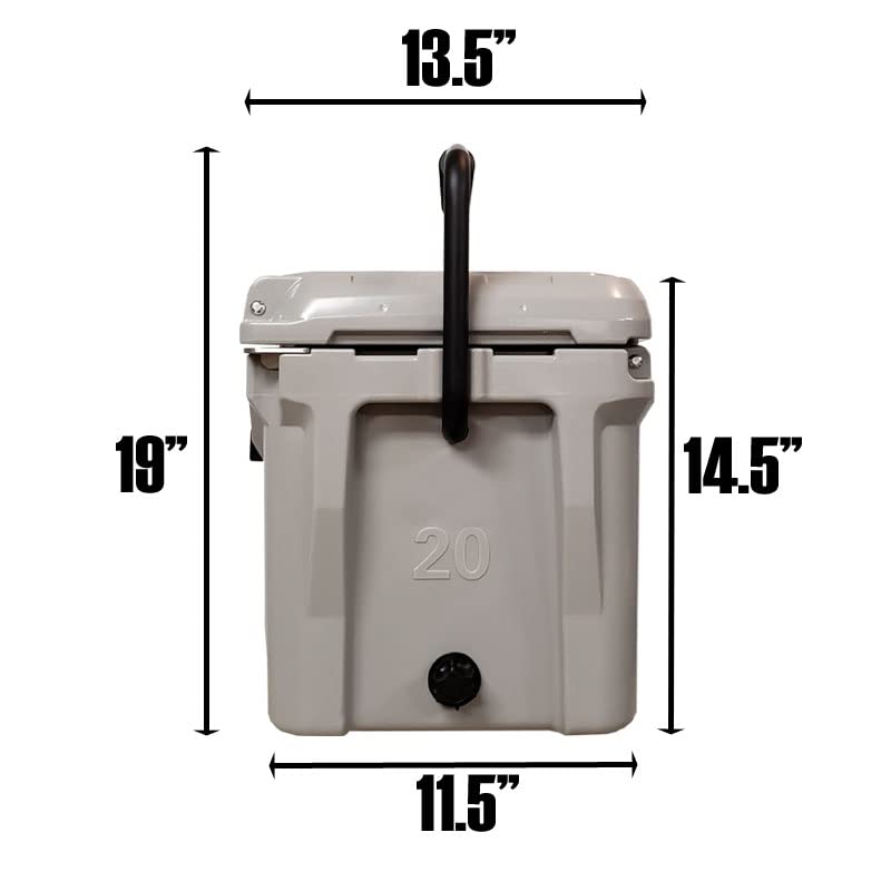 Fatboy 20 Quart Roto Molded Hard Sided Cooler - Heavy Duty Insulated Ice Chest for Camping, Fishing & Outdoor Adventures (Marine Camo)