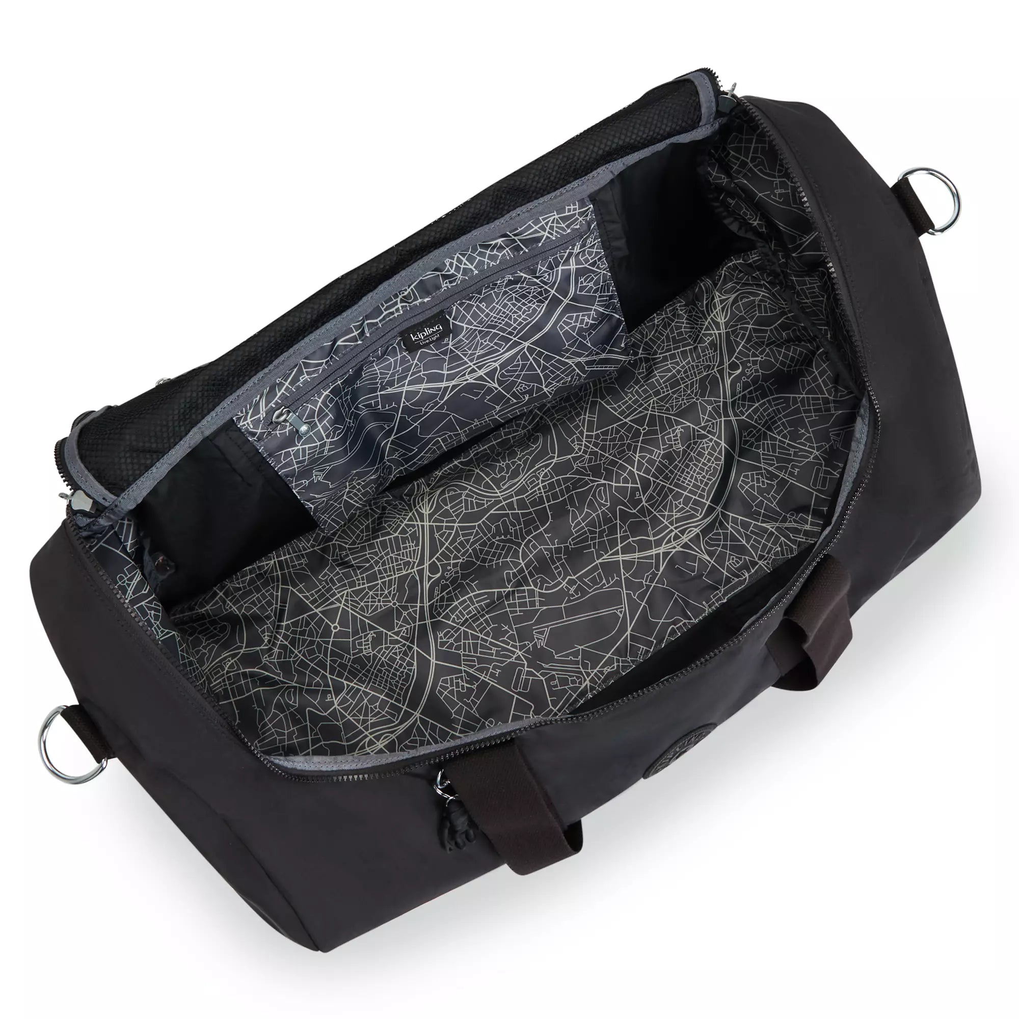 Kipling Argus Medium Duffle Bag - Lightweight Travel Duffel for Women & Men, Water-Resistant Black Backpack for Gym, Weekend Trips & Carry-On Luggage