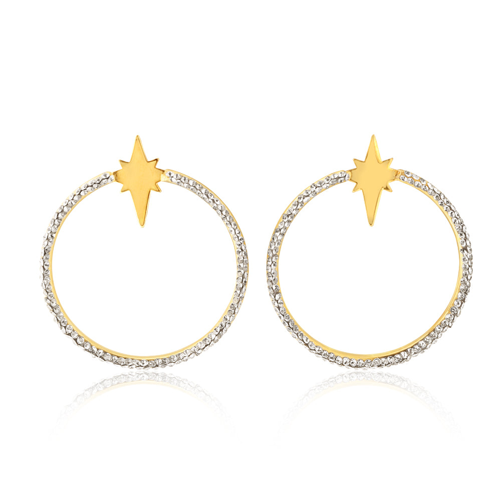 9ct Silver Filled Star Hoop Earrings for Women - Dainty Celestial Jewelry for Everyday Wear & Special Occasions