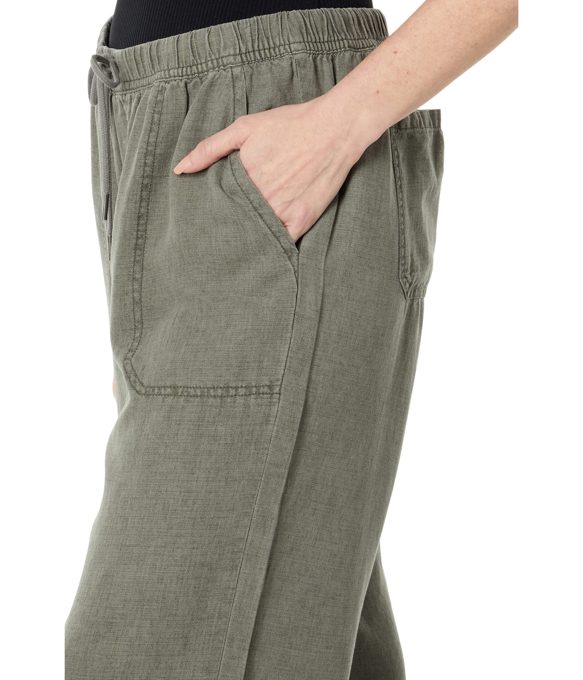 Stylish Women's Angie Crop Wide Leg Pants - Comfortable High Waist Trousers for Casual Wear, Office & Summer Outfits | Fashionable Linen Blend Pants for Women