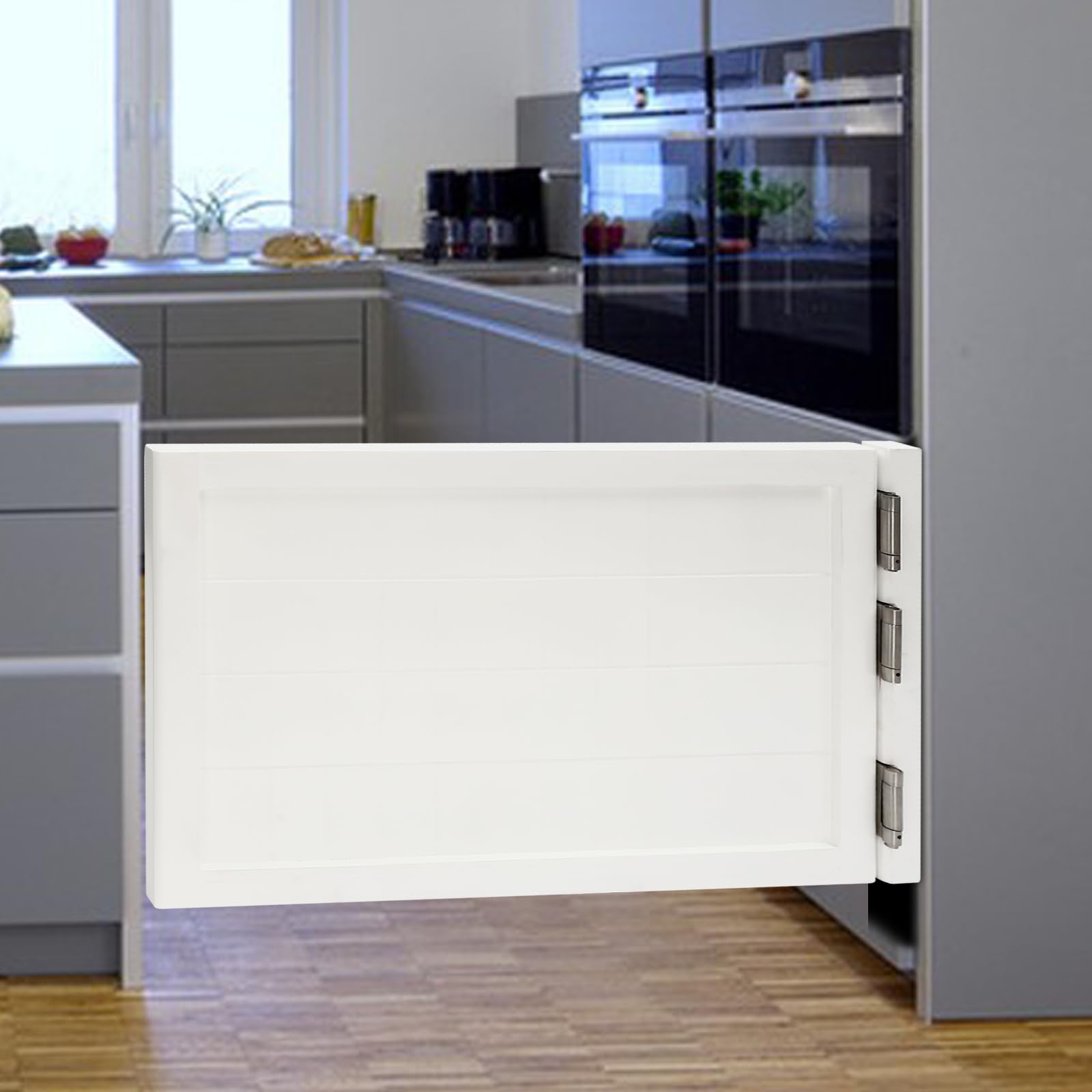 Pine Wood Saloon Cafe Door - 35.4x23.6in White Swinging Half Waist Door with Automatic Closing for Kitchen, Bar, Porch & Entrance - Perfect for Restaurants, Coffee Shops and Western-Style Home Decor