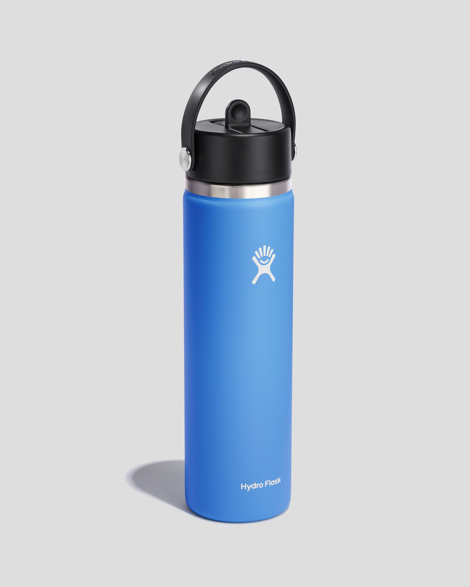 Hydro Flask Wide Mouth Straw Lid Water Bottle - 24oz (710ml) Insulated Stainless Steel Vacuum Flask for Hot & Cold Drinks - Perfect for Hiking, Gym, Travel & Outdoor Adventures