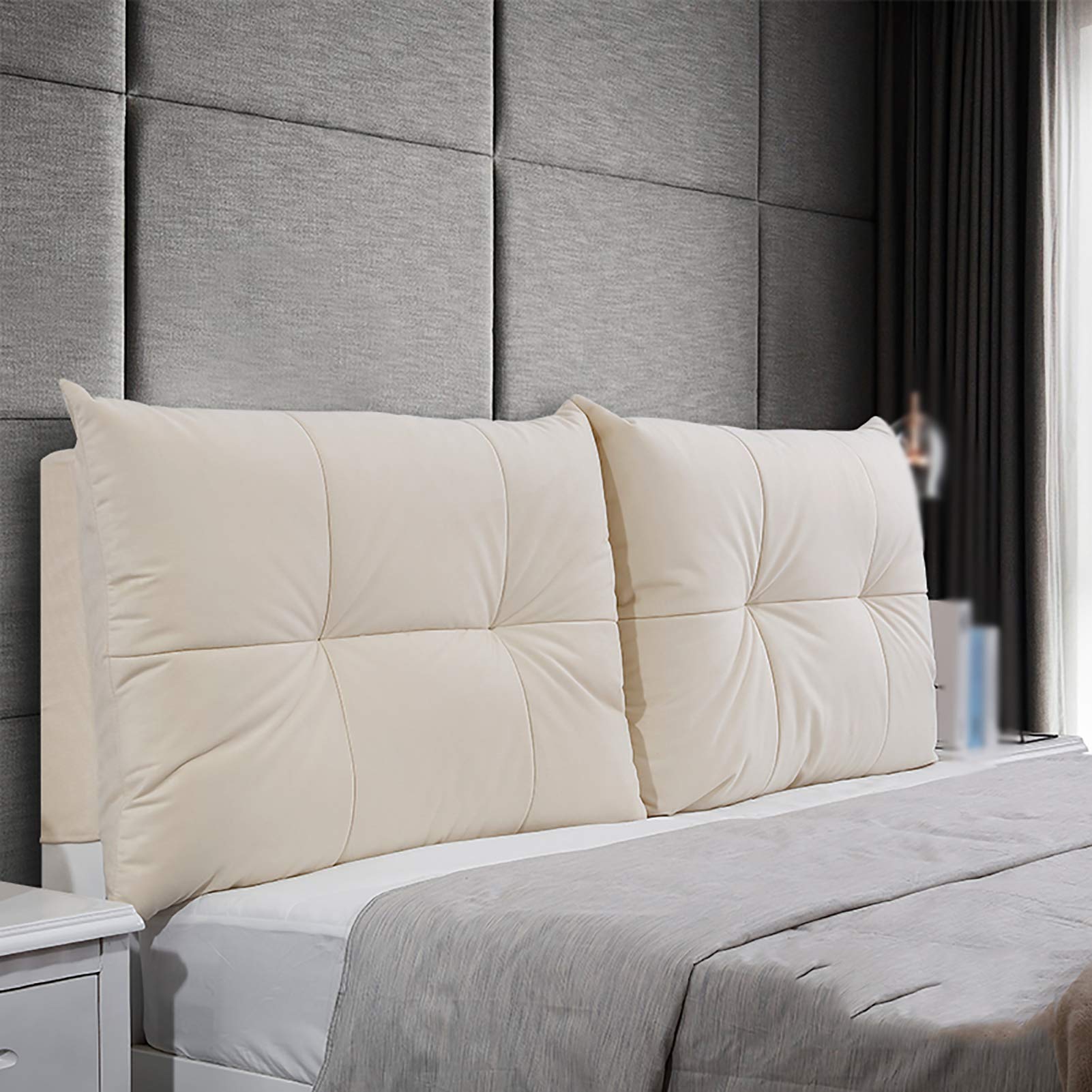 SYTH Headboard Wedge Pillow - Triangular Bed Backrest Cushion for Daybeds & Headboards | Perfect for Reading, Watching TV, and Relaxing in Bed