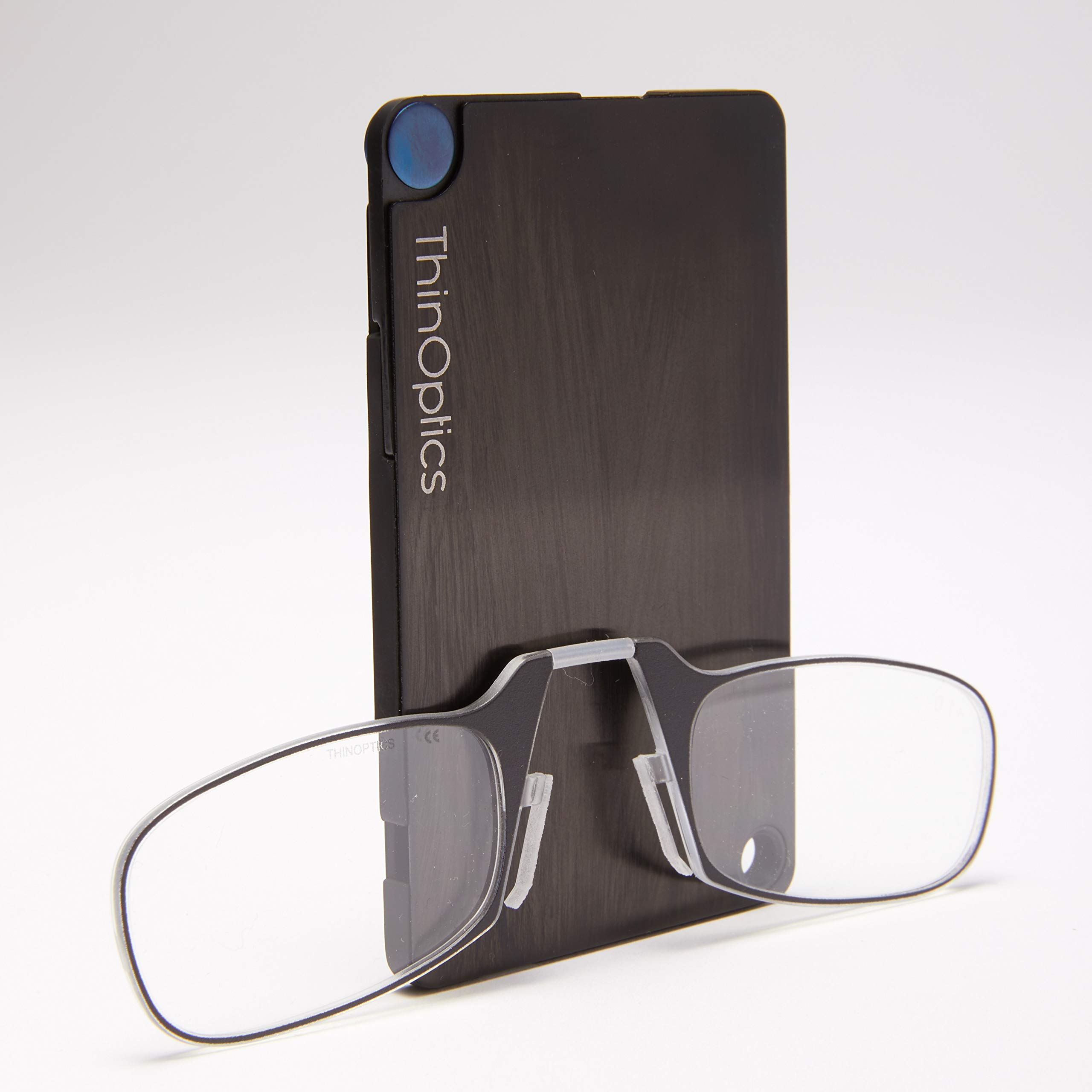 ThinOptics Flashcard Case with Rectangular Reading Glasses - Slim & Portable Eyewear Holder for Students, Professionals & Travel - Perfect for Studying, Office Work & On-the-Go Use