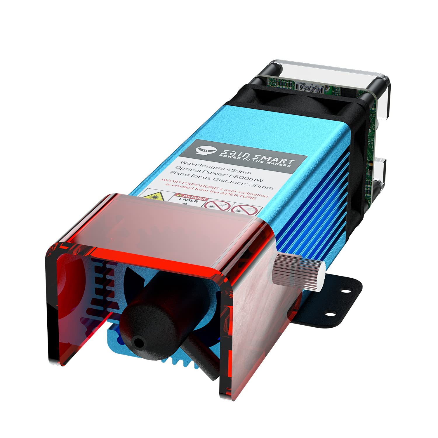 CFL55 5.5W FAC Compressed Spot Laser Module - 0.1mm×0.1mm Ultra-Fine Laser for CNC Routers | Perfect for Genmitsu 3020-PRO MAX V2, 3030-PROVer MAX, PROVerXL 4030 & 4040 Series | Ideal for Precision Engraving, Wood Cutting & Metal Marking
