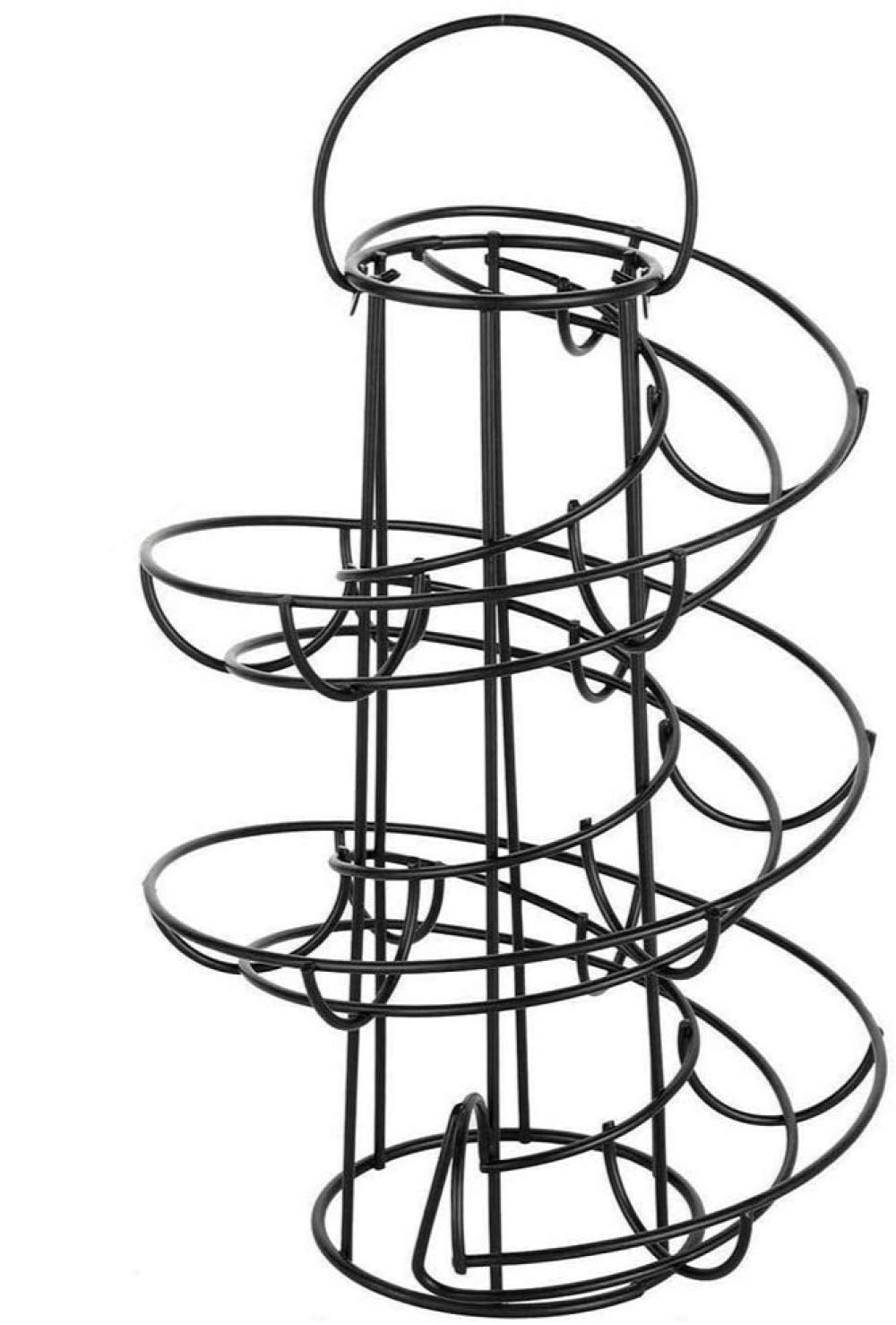 Spiral Metal Egg Holder - Kitchen Egg Storage Rack with Spiral Design, Egg Dispenser Shelf & Display Tray for Fresh Eggs - Perfect for Pantry, Countertop & Farmhouse Kitchen Decor