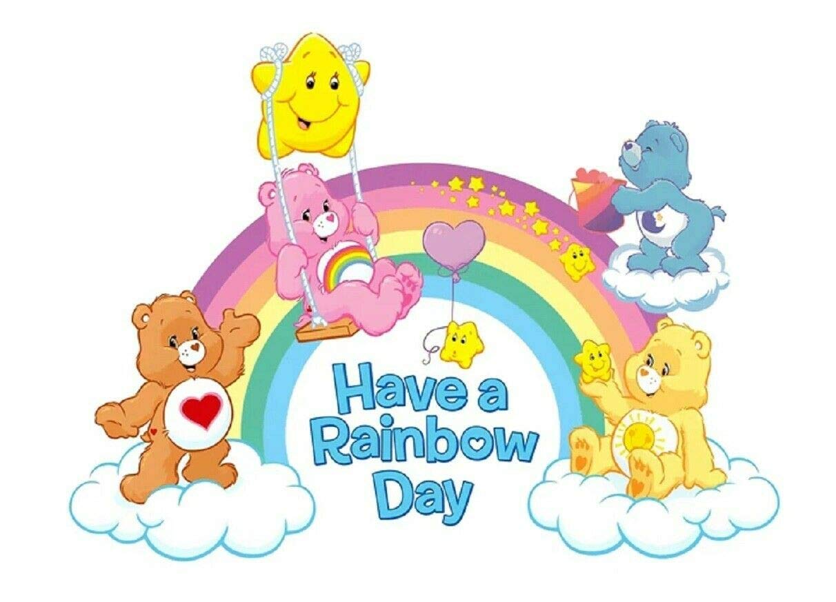 Care Bears Cartoon Characters Large Iron-On Heat Transfer Patch for DIY Clothing, Bags & Accessories - Perfect for Kids' Outfits, Costumes & Craft Projects