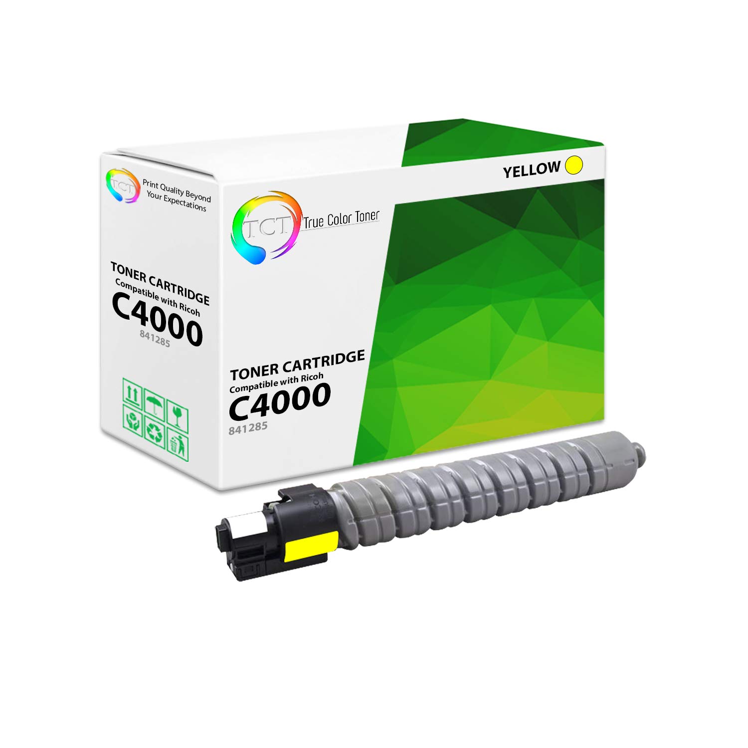 Premium TCT C4000 Yellow Toner Cartridge - High-Quality Compatible Replacement for Ricoh Aficio C4000 & MP C5000 Printers (17,000 Page Yield) - Ideal for Office Printing & High-Volume Document Production