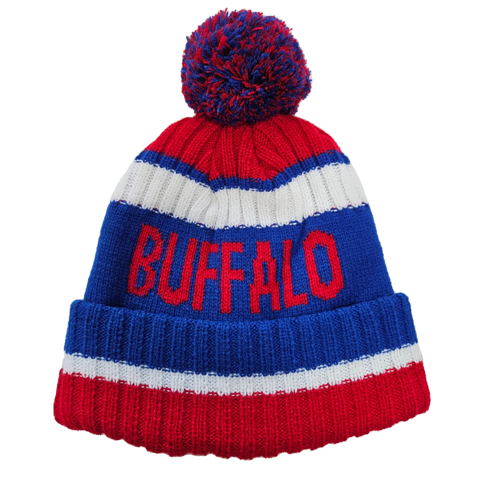 City Beanie Knit Hat with Pom Pom - Winter Cuffed Cap for Men & Women - Warm Fleece Lined Skull Cap - Perfect for Skiing, Snowboarding & Outdoor Sports Gifts