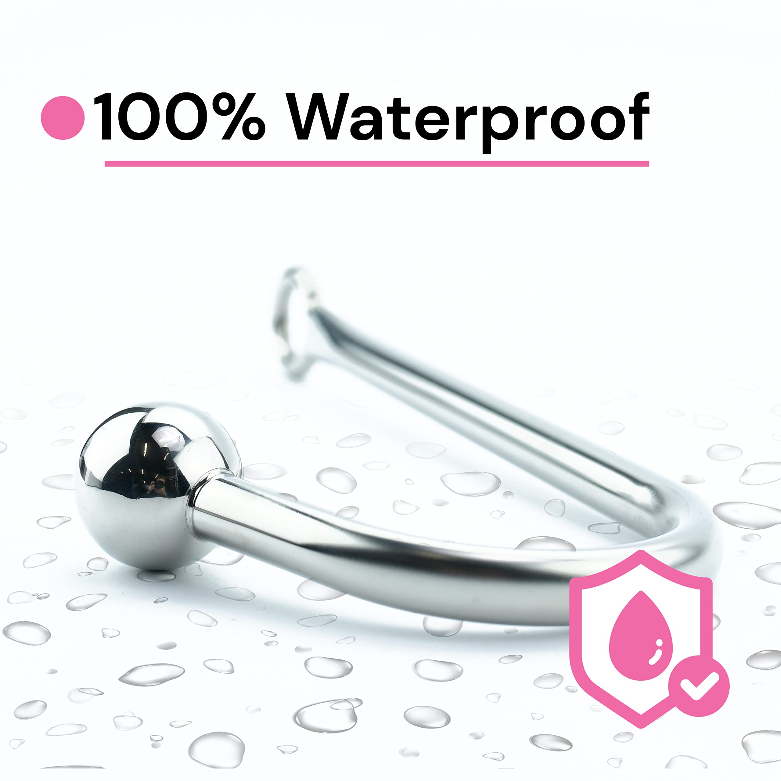FOPS Crochet Anal Hook - 3cm Diameter, 24.5cm Length - Metal BDSM Bondage Sex Toy for Beginners (Men & Women) - Perfect for Couples Play, Adult Games, and Sensual Exploration