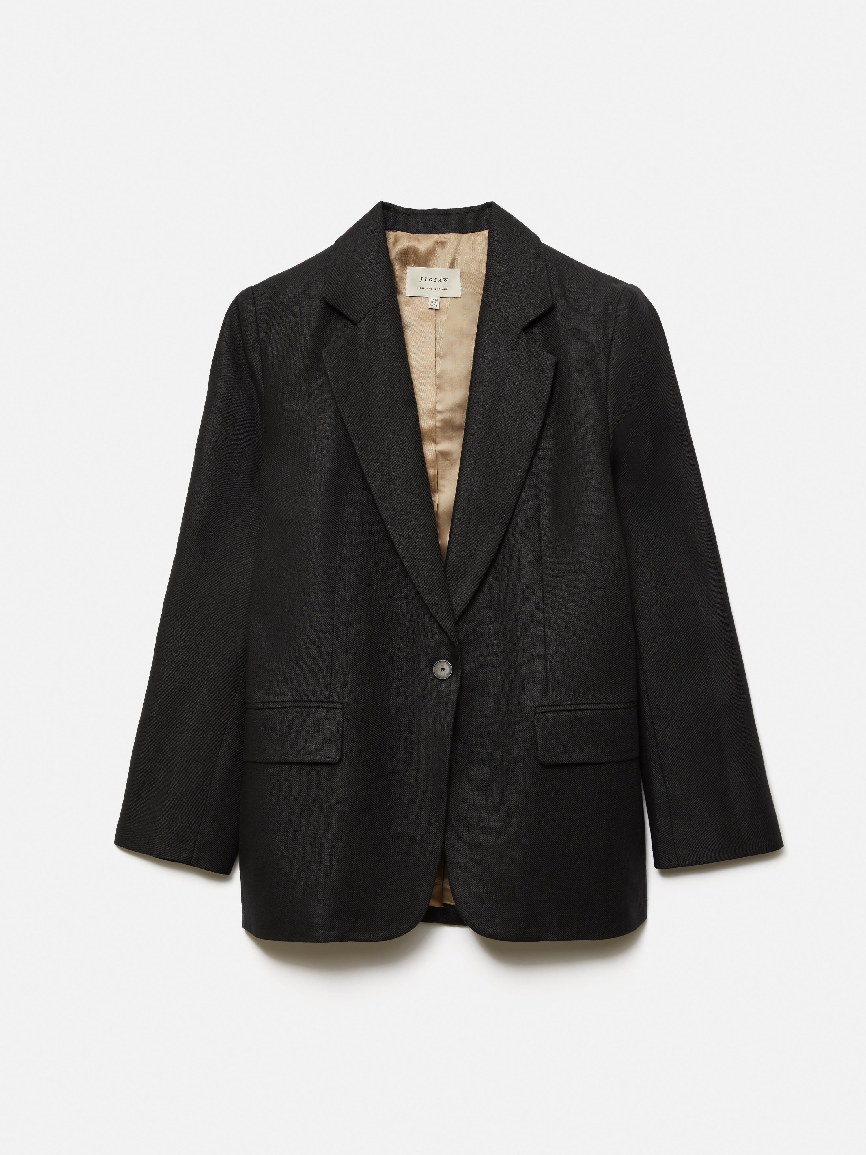 Premium Irish Linen Twill Gibson Jacket for Men - Classic Black Blazer | Perfect for Business Casual, Weddings & Formal Occasions