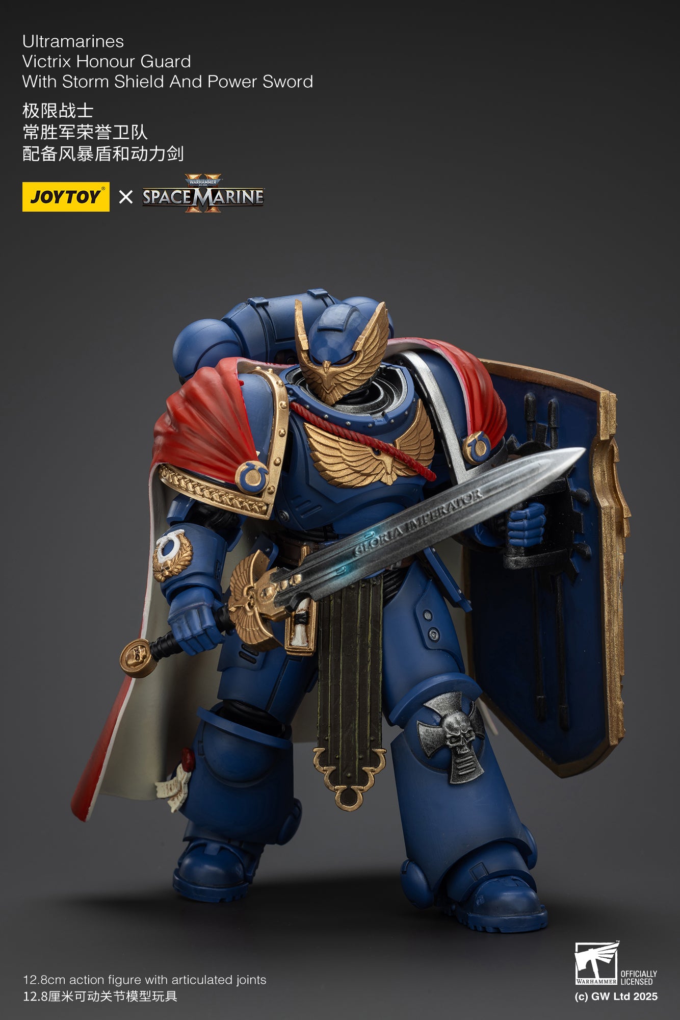 Pre Order 1/18 JOYTOY Warhammer 40K Ultramarines Marneus Calgar Action Figure with Victrix Honour Guard - Collectible Miniature for Tabletop Gaming, Display & Warhammer 40K Fans