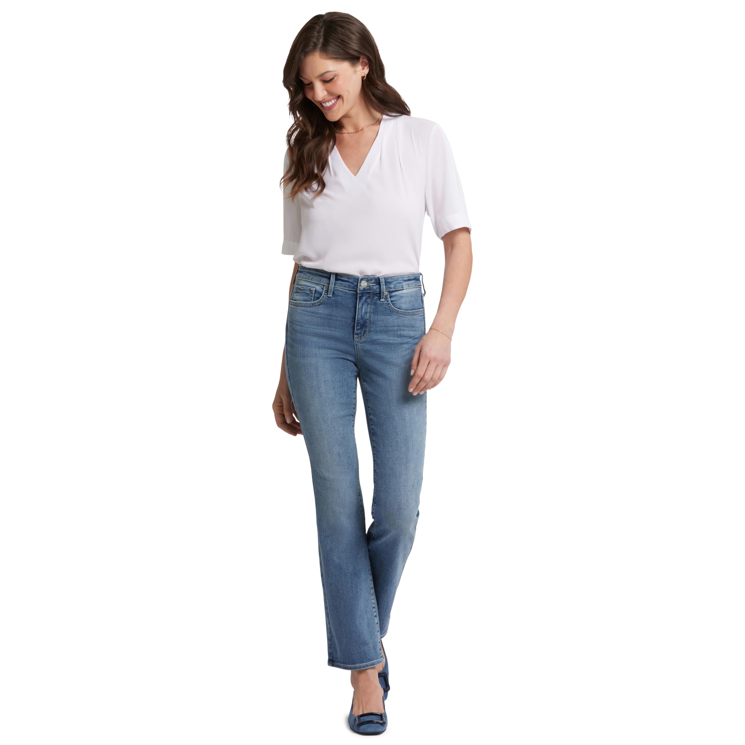 NYDJ Women's Barbara Bootcut Fit Stretch Denim Jeans - Comfortable & Flattering Bootcut Jeans for Work, Casual Wear & Everyday Outfits