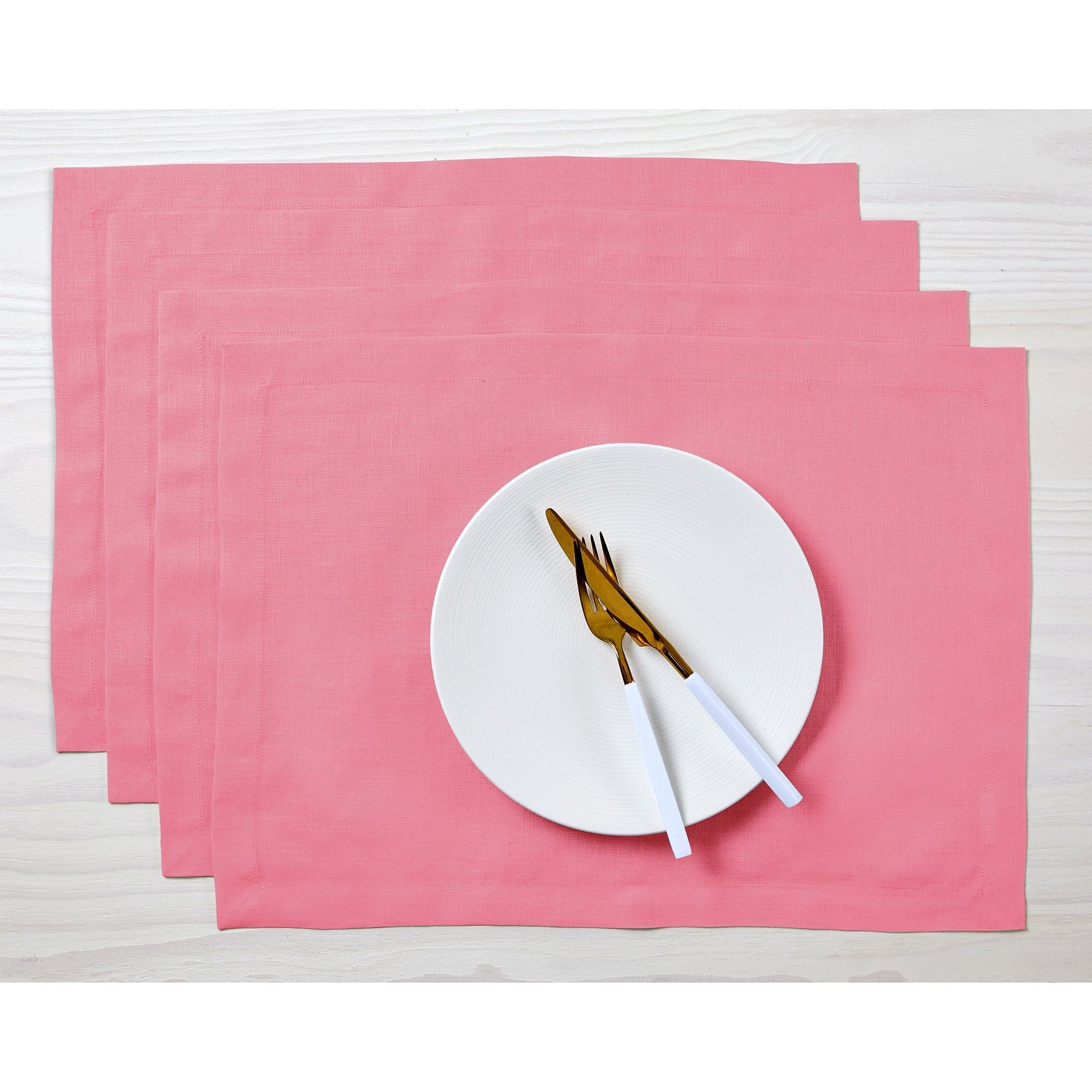Eco-Friendly Linen Placemats Set of 6 - Premium Natural Table Mats for Dining, Kitchen, and Party Decor - Washable & Durable Home Tableware for Everyday Use and Special Occasions