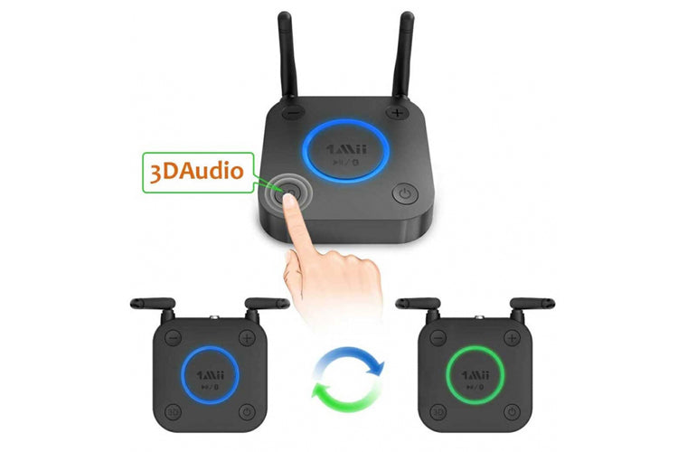 1Mii B06 Pro Bluetooth 5.0 Audio Receiver - Wireless Hi-Fi Stereo Adapter for Home Theater, Car, Speakers | Long Range, Low Latency, Dual Link