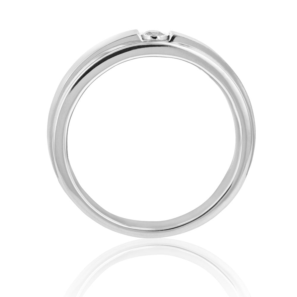 1 Carat Diamond Men's Ring in Sterling Silver 925 - Elegant Wedding Band & Anniversary Gift for Him - Perfect for Engagements, Proposals & Special Occasions
