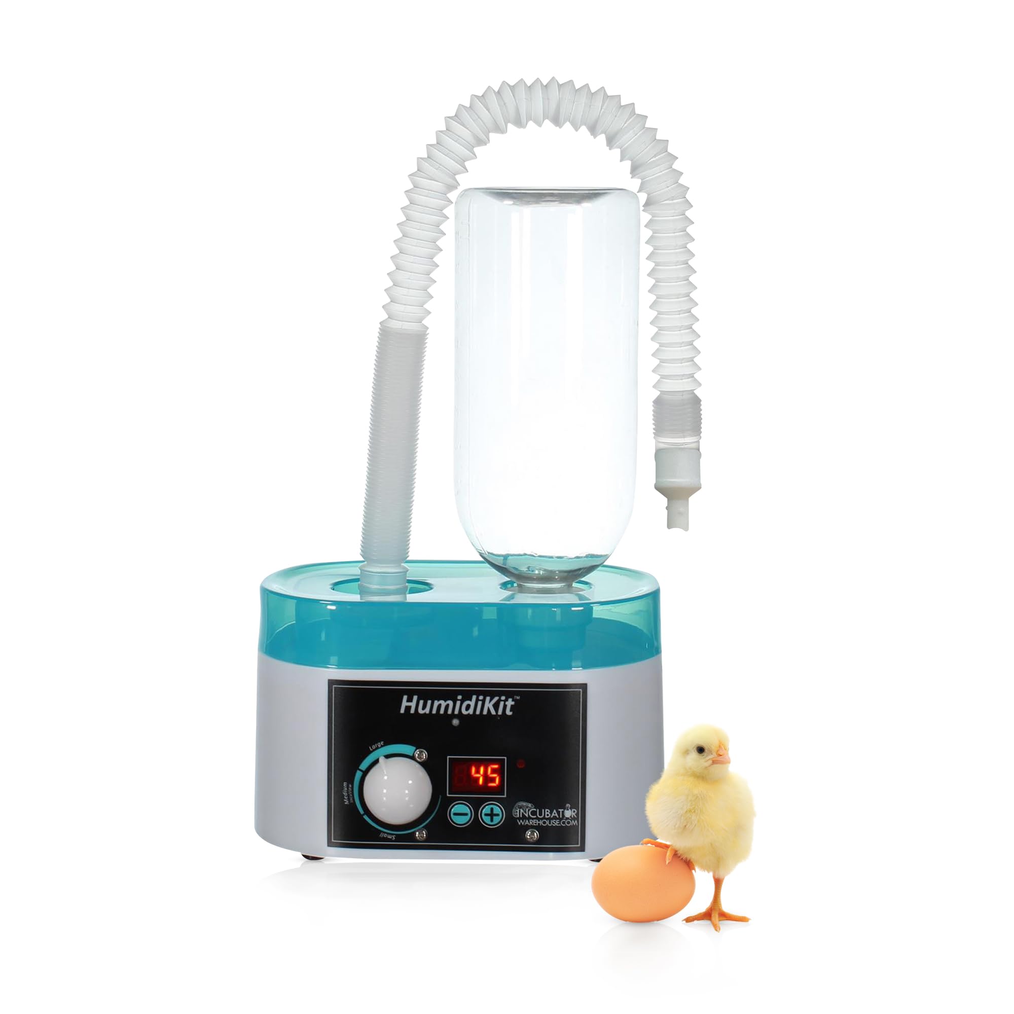 Incubator Warehouse HumidiKit™ Digital Hygrostat - 1L Auto Humidifier with Water Bottle - Humidity Controller for Chicken, Duck & Bird Eggs - Automatic Humidity System for Most Egg Incubators | Perfect for Poultry Farming & Hatching Projects