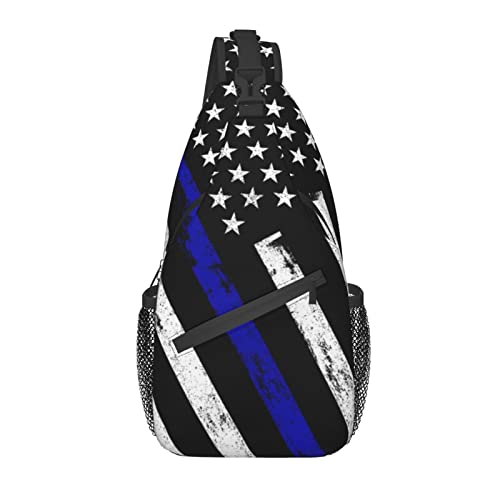 American Thin Blue Line Flag Police Pattern Black (4)