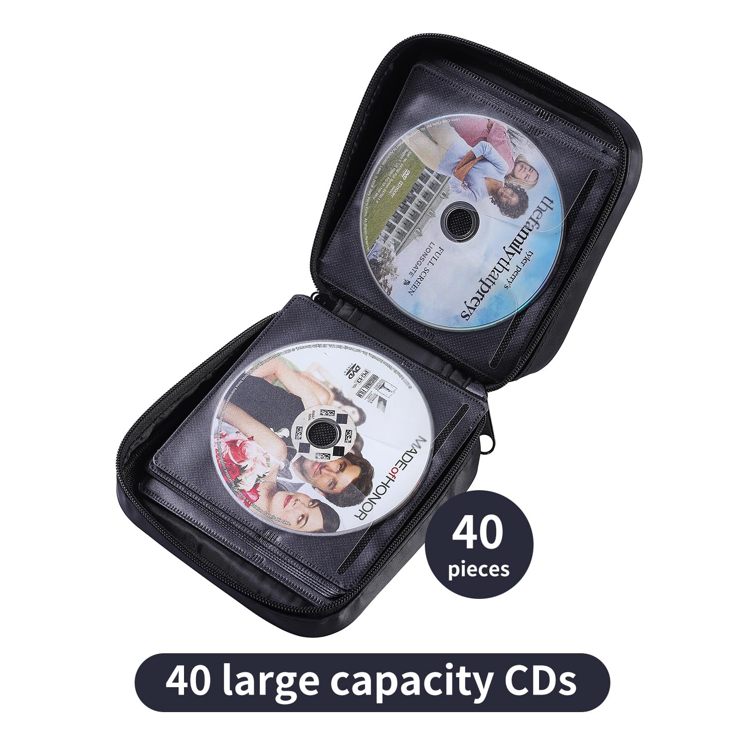 Rutecck DVD Storage Case & Organizer - Portable CD Wallet Holder for Car, Home, Travel | Perfect for Road Trips, Movie Collections & Office Organization