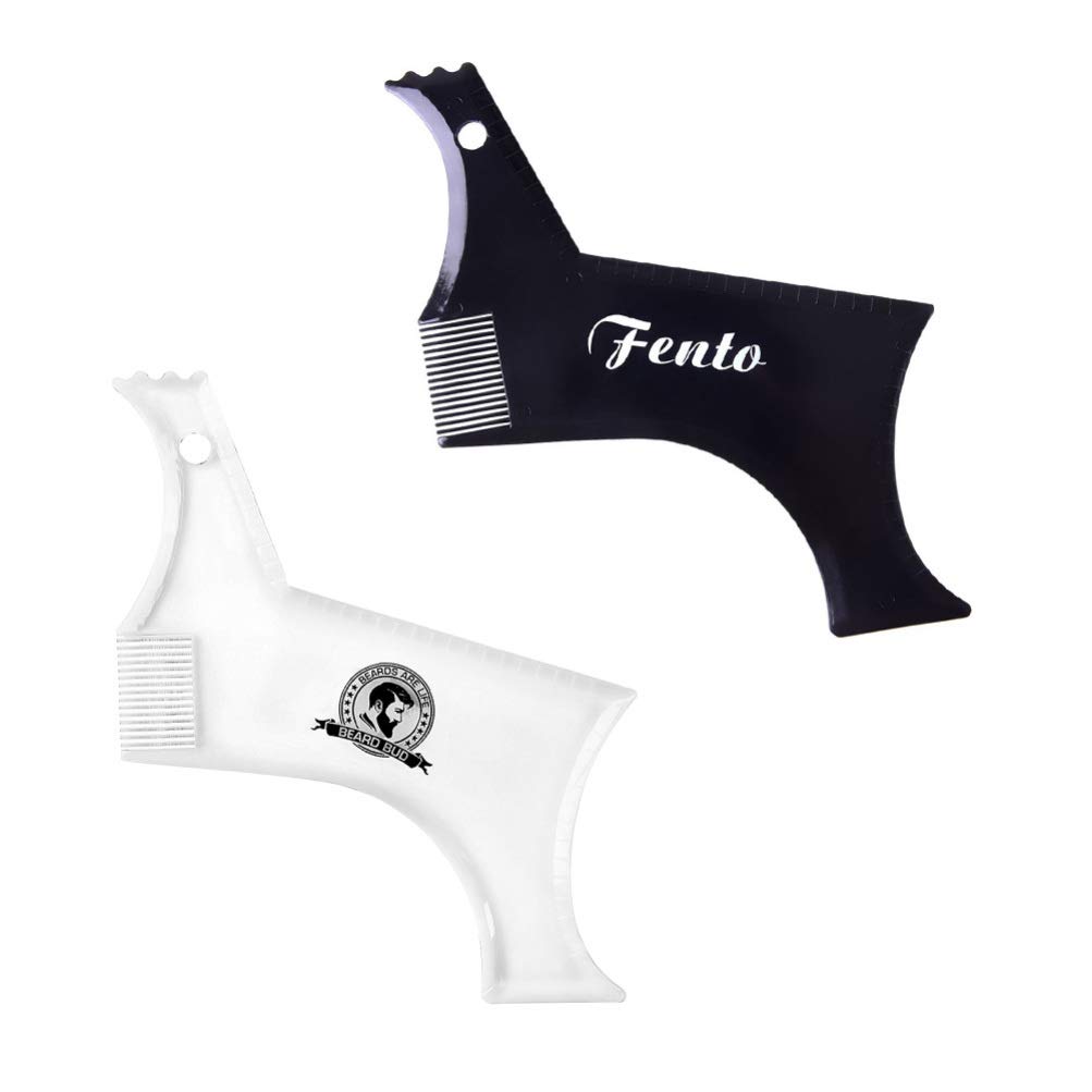 **Healifty 2-Pack Beard Styling Kit - Precision Beard Shaper, Mustache Comb & Razor Tool for Men - Perfect for Trimming, Shaping & Grooming - Ideal for Home & Barber Use**