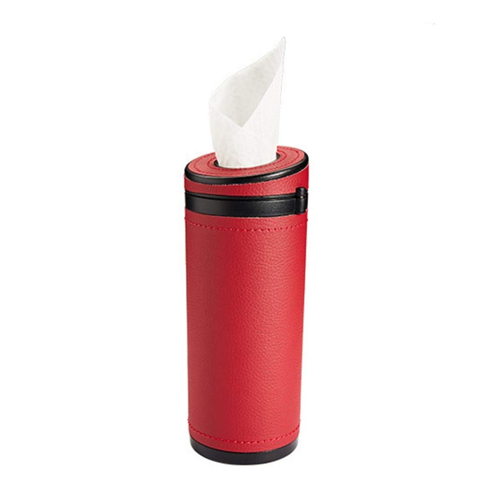 Premium PU Leather Car Tissue Holder - 2.75