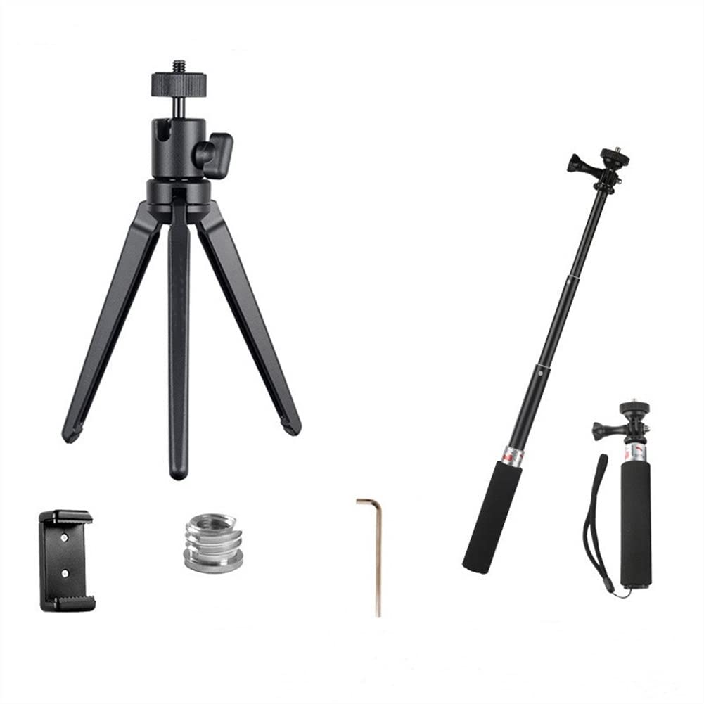 RajoNN KT-30/M5 Aluminum Mini Phone Tripod with Ball Head - Portable Smartphone Stand for Live Streaming, Vlogging & Photography (Includes M5 Package 1) - Perfect for YouTube, TikTok & Outdoor Shooting