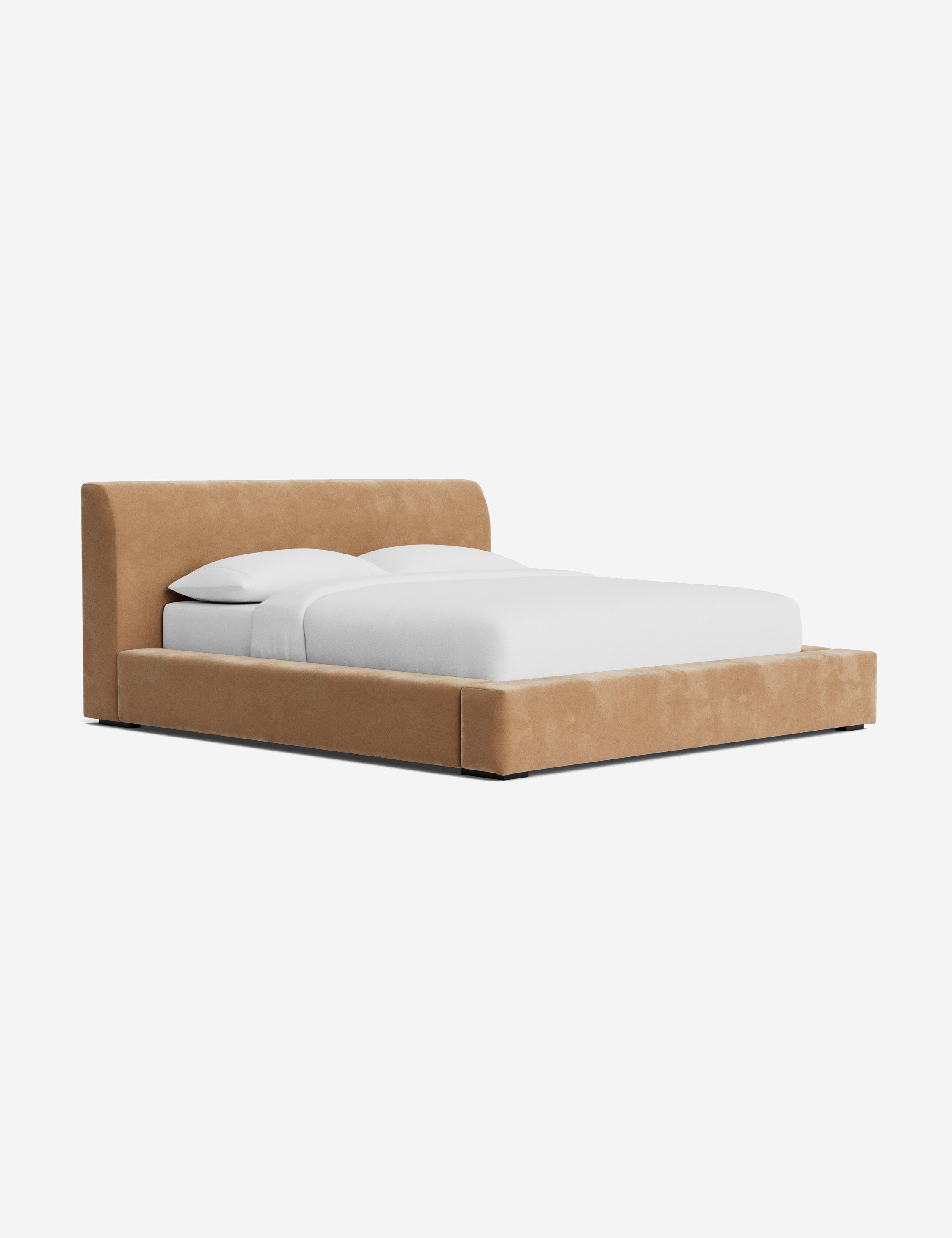 Stylish Clayton Platform Bed Frame - Queen Size, Modern Wooden Bed with Sturdy Slat Support - Perfect for Bedroom, Guest Room & Small Spaces