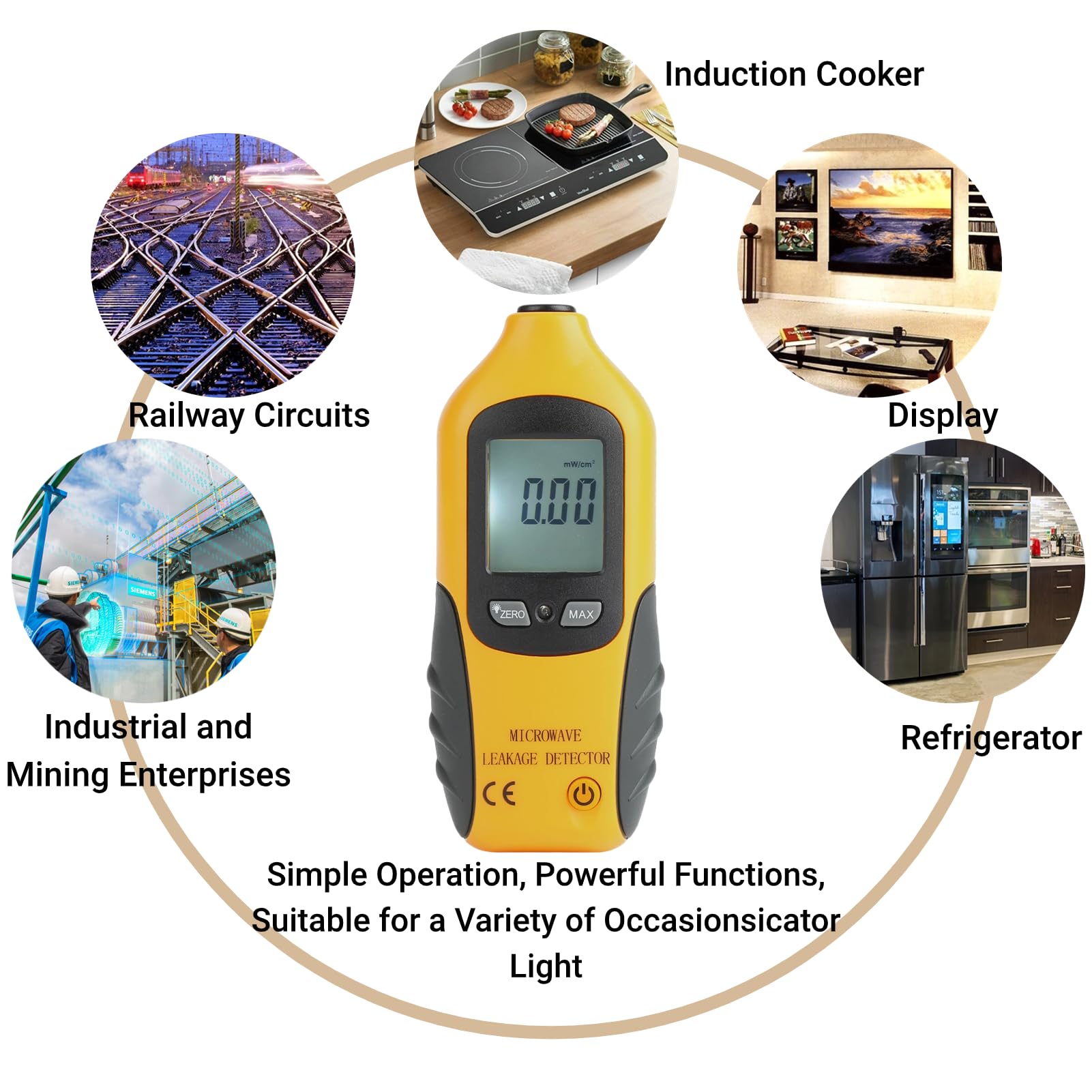 HT-M2 Digital LCD Microwave Leakage Detector - High Sensitivity Radiation Tester with Backlight for Home & Kitchen Safety | Microwave Oven Safety Check, Appliance Maintenance, Radiation Protection