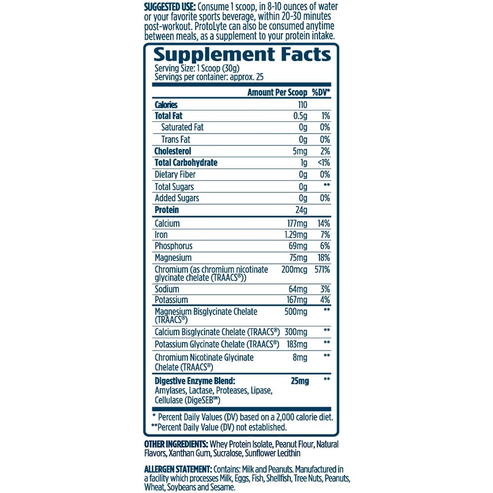 VMI Sports ProtoLyte Whey Isolate Protein Powder - Low Calorie Whey Protein for Weight Loss & Muscle Building with Digestive Enzymes | Non-GMO, Gluten Free | Vanilla Peanut Butter Flavor 1.6lb - Perfect for Post-Workout Recovery & Healthy Meal Replacement