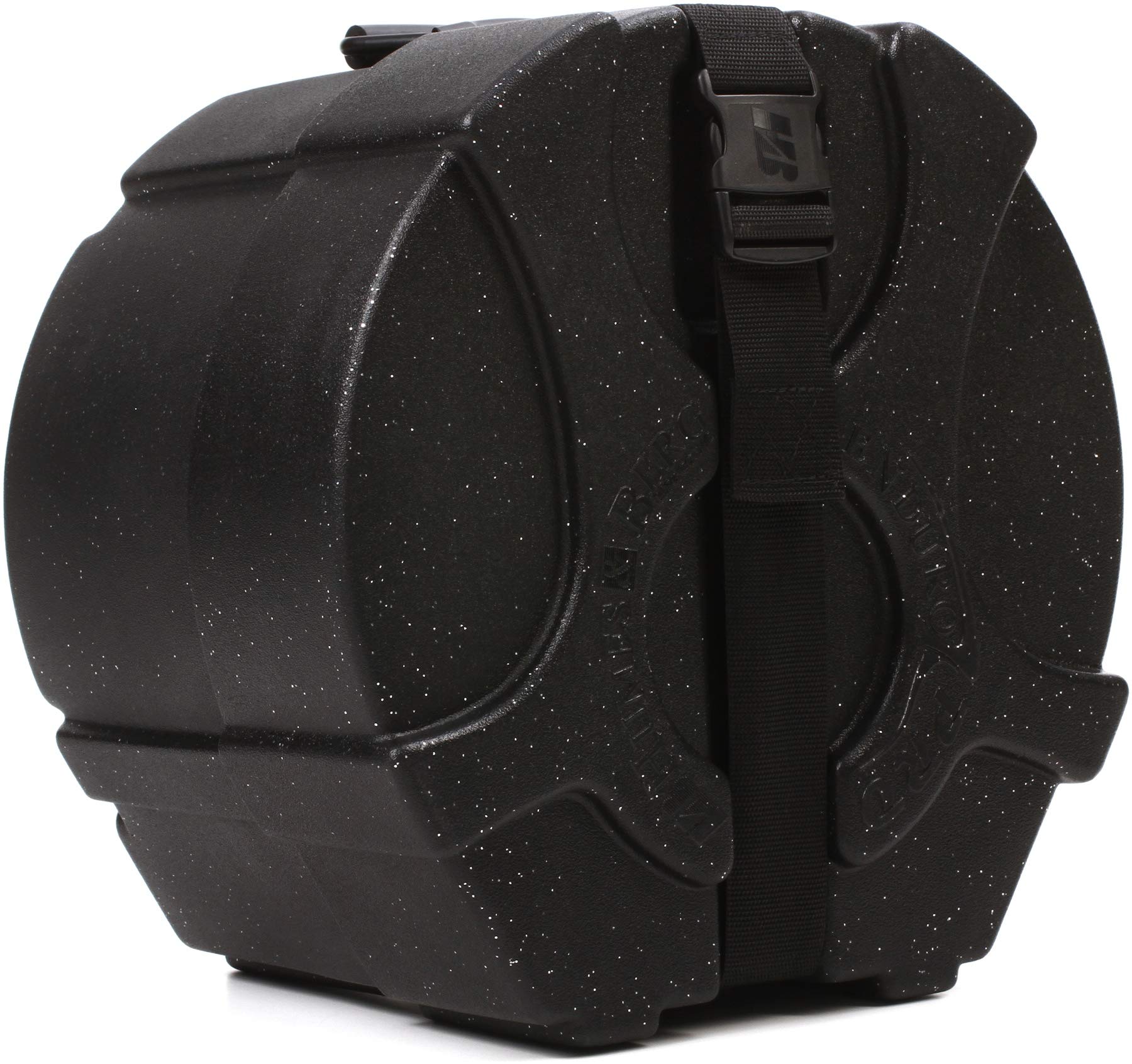 Humes & Berg Enduro Pro 8x12 Inch Foam-Lined Mounted Tom Drum Case - Black Sparkle Finish - Protective Storage for Drum Kits, Live Performances & Music Studio Equipment