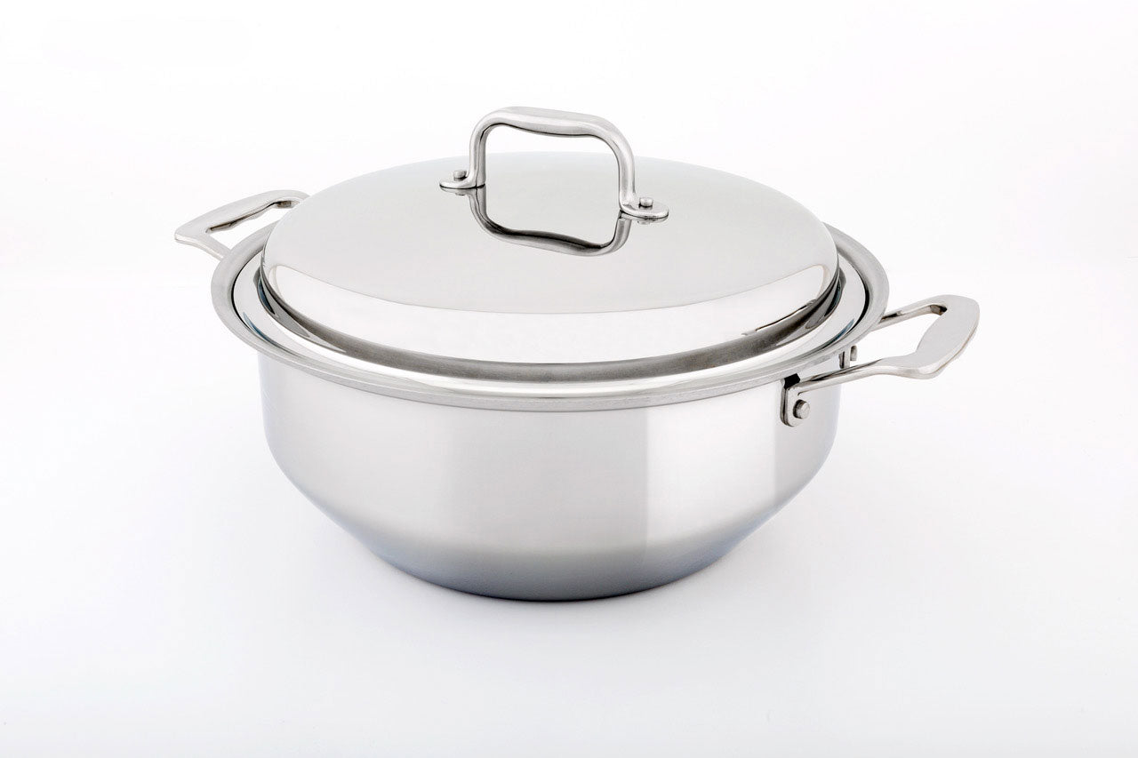 6 Quart Slow Cooker Stockpot - Stainless Steel Cooking Pot Without Base for Soups, Stews & Meal Prep - Perfect for Home Kitchens & Camping Trips