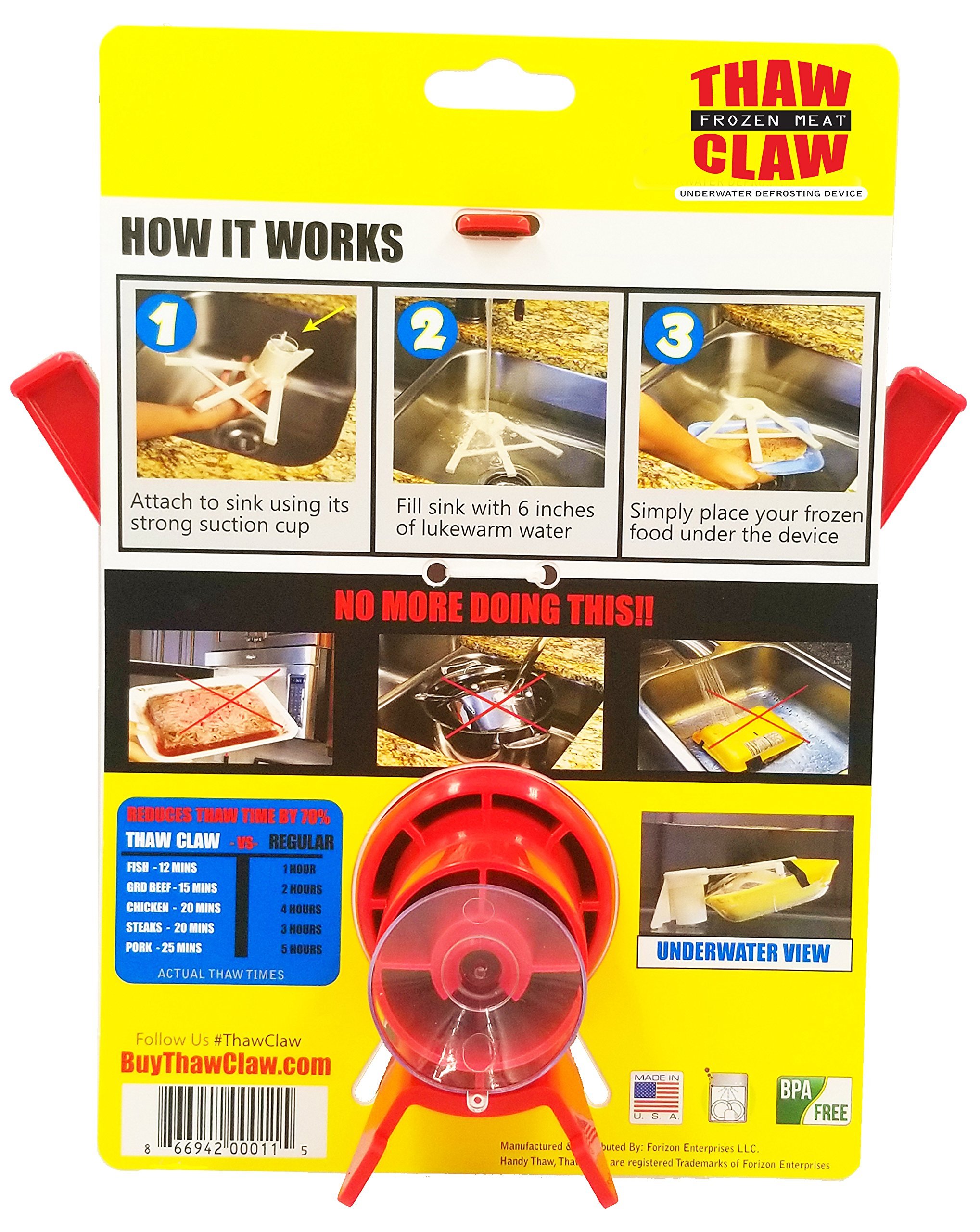 Fast Meat Defroster for Chicken, Beef, Pork & Fish - Quick Thawing Kitchen Tool with Universal Sink Fit - Essential Kitchen Gadget for Easy Food Prep & Meal Planning - Perfect for Busy Home Cooks & Meal Preppers