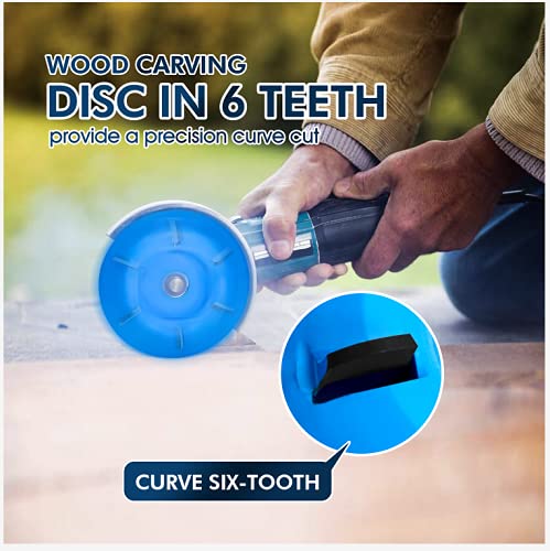 5 Pack Wood Carving Grinding Wheels - 12 & 6 Tooth, 4.5