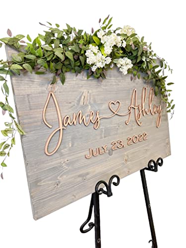 Gray + Rose Gold Letter