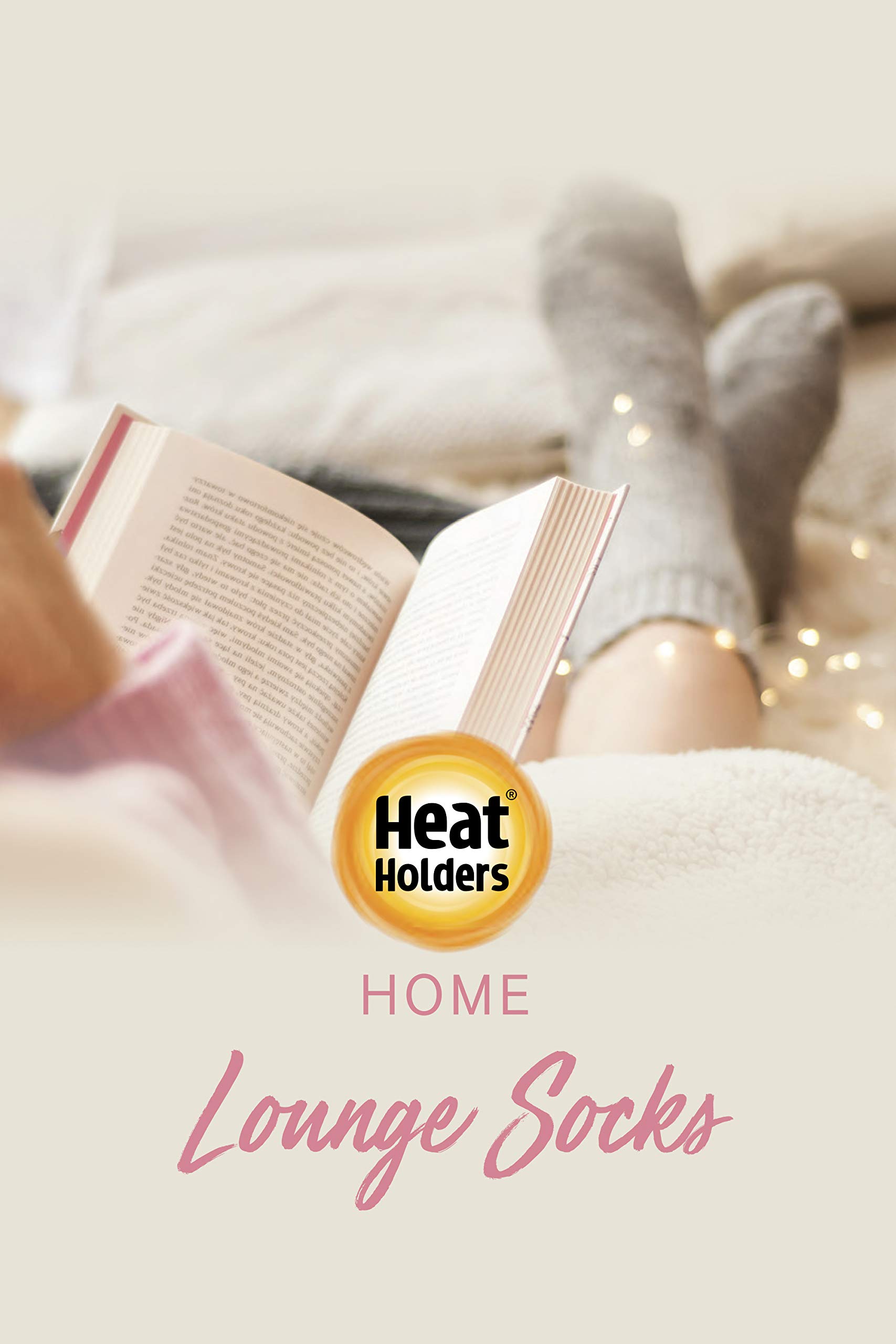 HEAT HOLDERS Women's Ultra Soft Thermal Non-Slip Ankle Slipper Socks with Grips - Cozy Lounge & Bed Socks for Winter Warmth at Home