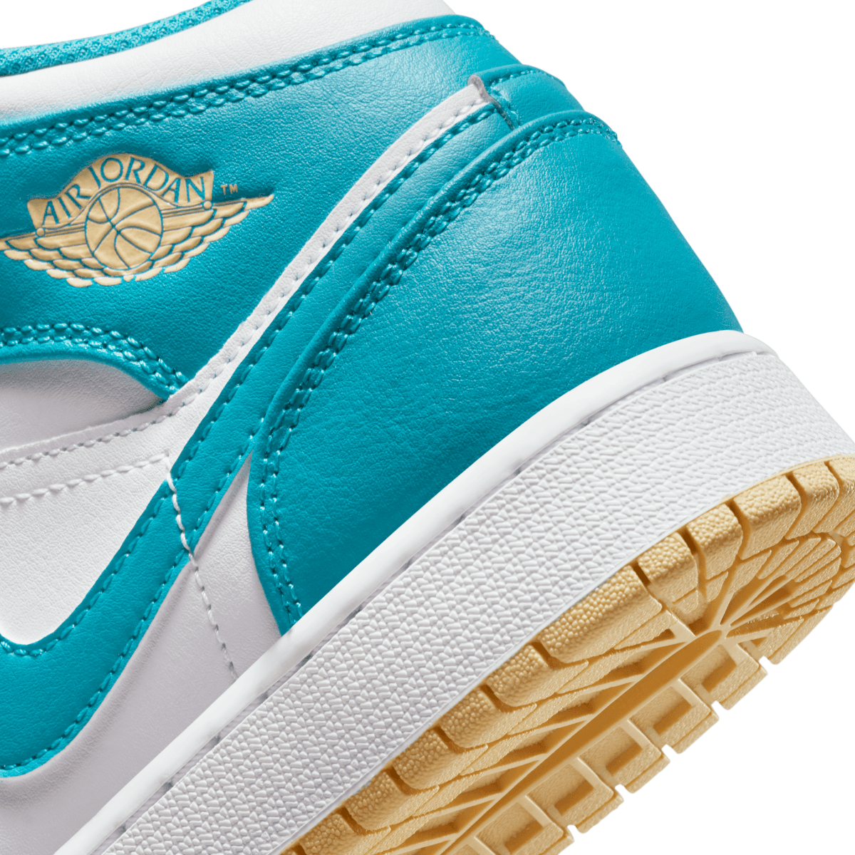 Kids Air Jordan 1 Mid 'Aquatone' Sneakers - Light Blue & White Basketball Shoes for Boys & Girls - Perfect for School, Sports & Casual Wear