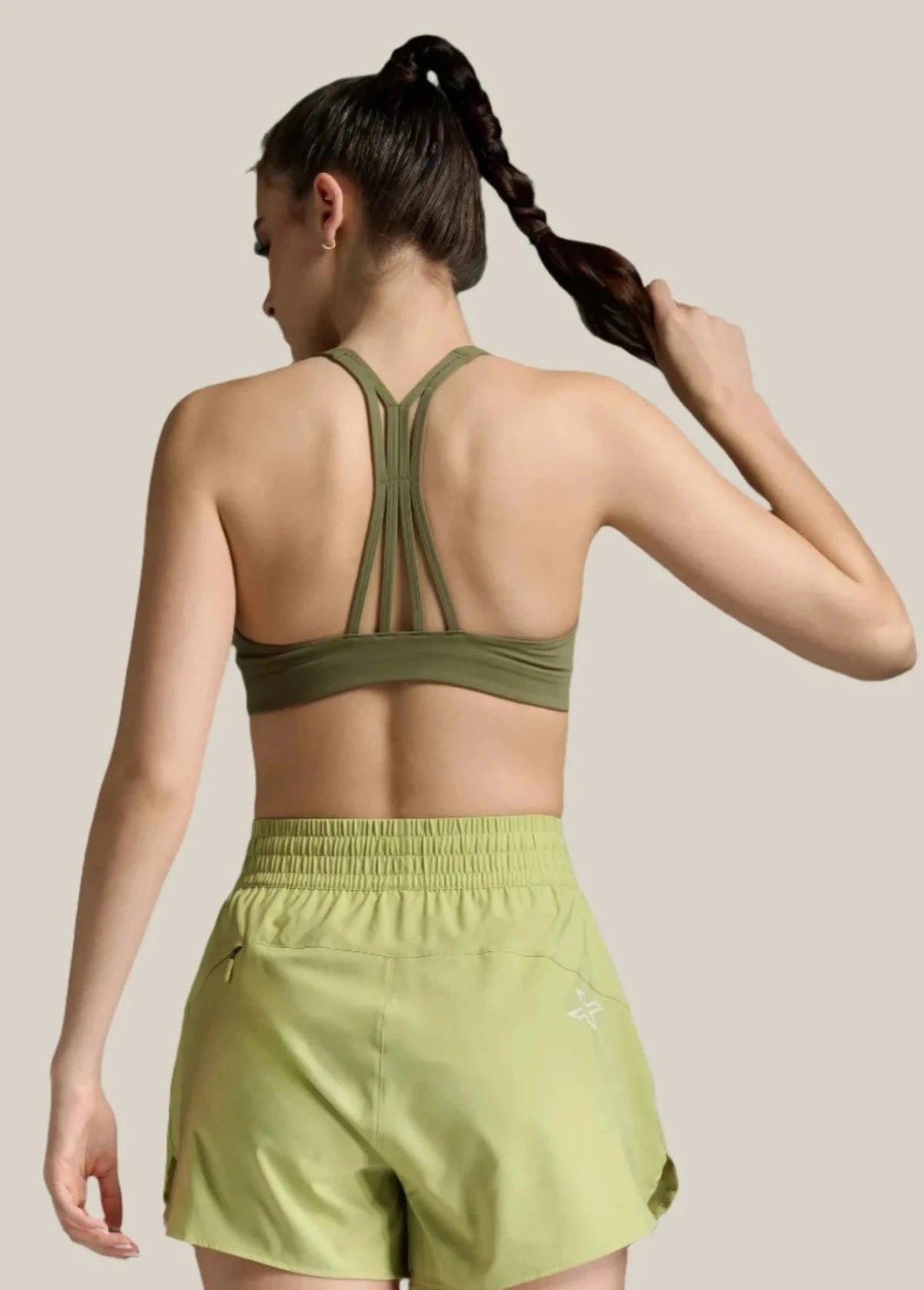 Form Strappy Low Impact Sports Bra - Hunter Green - Comfortable & Supportive for Yoga, Pilates & Light Workouts