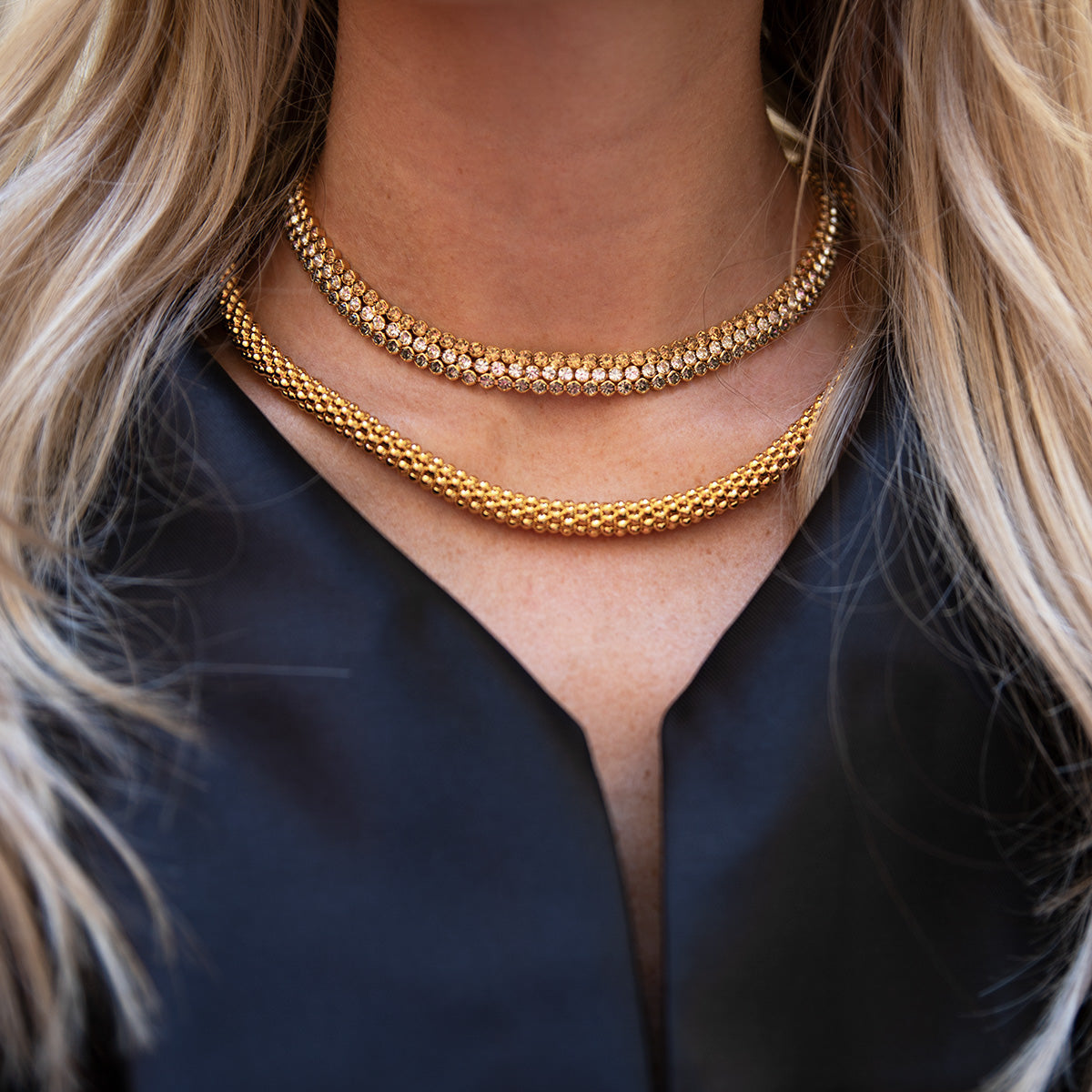 Classic Rope Necklace for Women - Elegant Gold/Silver Layering Chain Jewelry - Perfect for Everyday Wear, Date Nights & Gift Giving