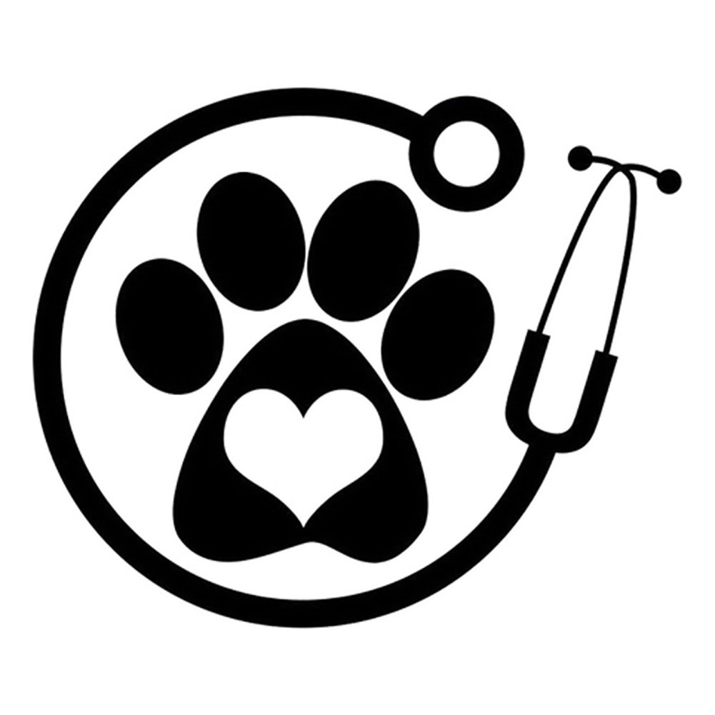 Reflective Car Decals for Scratch Protection - Veterinarian Themed Vehicle Stickers - Black Vinyl Decoration for Cars, Trucks & SUVs | Perfect for Vet Professionals, Animal Lovers & Personalizing Your Ride