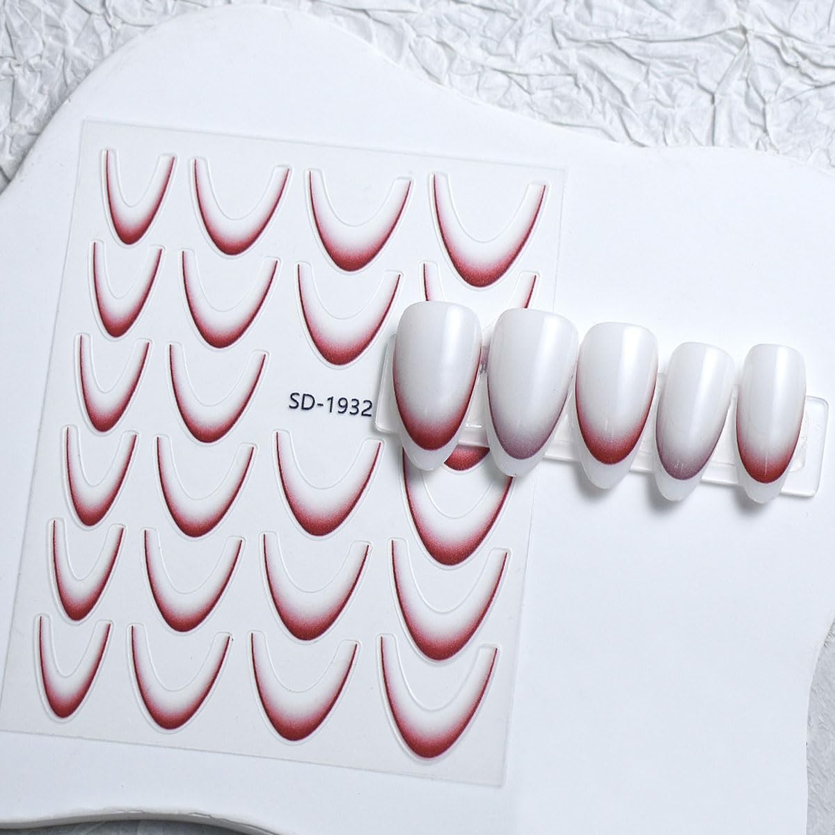 French Tip Nail Stickers - Self-Adhesive Nail Art Decals for Gradient French Manicure, Curve Stripe Lines & Nail Accessories | Perfect for DIY Nail Art, Salon Use & Special Occasions