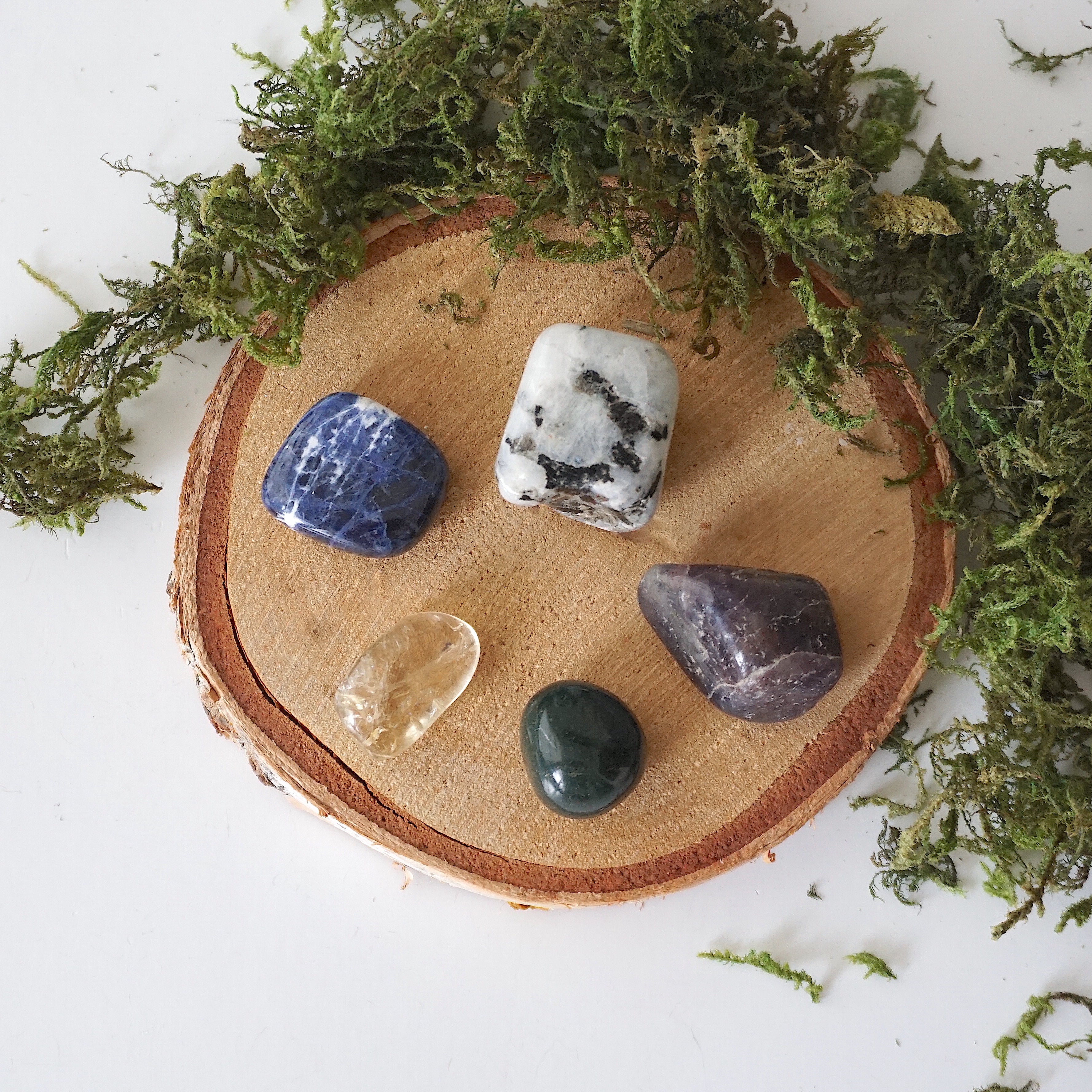 Natural Inner Peace Crystals Healing Stone Set - Chakra Balancing Gemstones Collection with Velvet Pouch | Meditation, Yoga, Home Decor & Spiritual Gift
