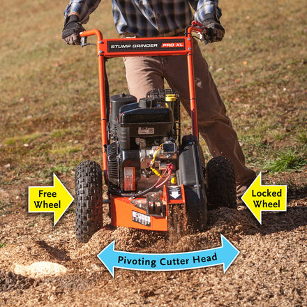DR Power PREMIER CE 208cc Gas Powered Stump Grinder - Professional Landscaping Equipment for Tree Removal & Yard Maintenance