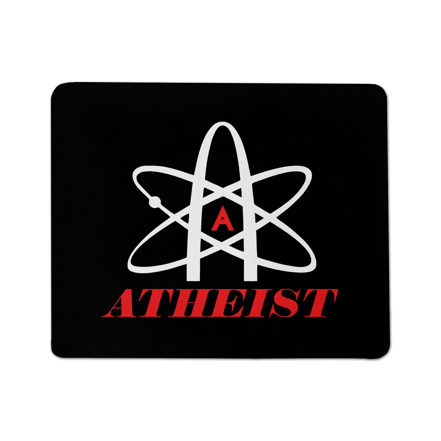 Premium Atheist Atom Design Mouse Pad - Non-Slip Rubber Base, Smooth Surface for Gaming & Office Use - Perfect for PC, Laptop & Computer Workstations
