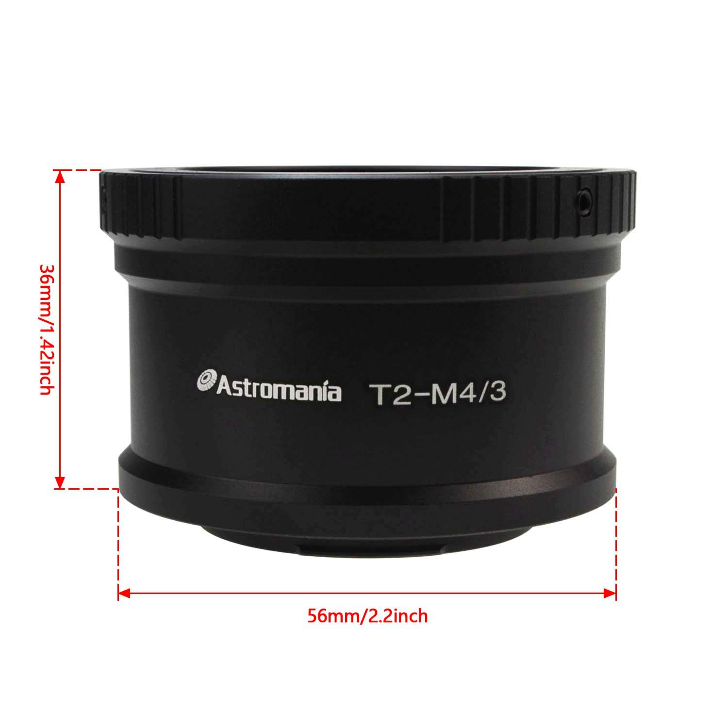 Astromania T T2 Mount Adapter for Olympus & Panasonic M4/3 Cameras - Compatible with Olympus EP1 EP2 EPL1, Panasonic DMC-G1 GH1 GF1 - Perfect for Astrophotography & Lens Conversion